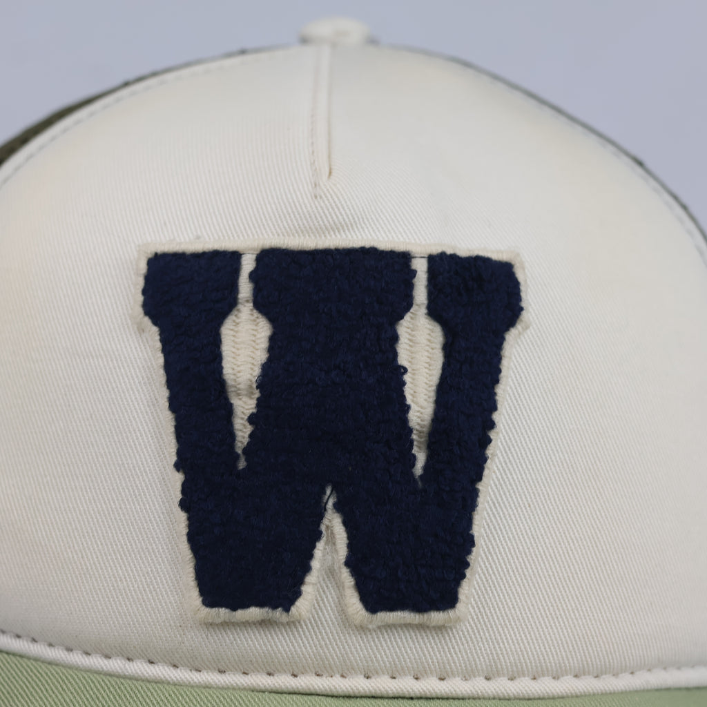 Zara Two-Tone "W" Chenille Patch Thrifted Trucker Cap (56-58 cm)