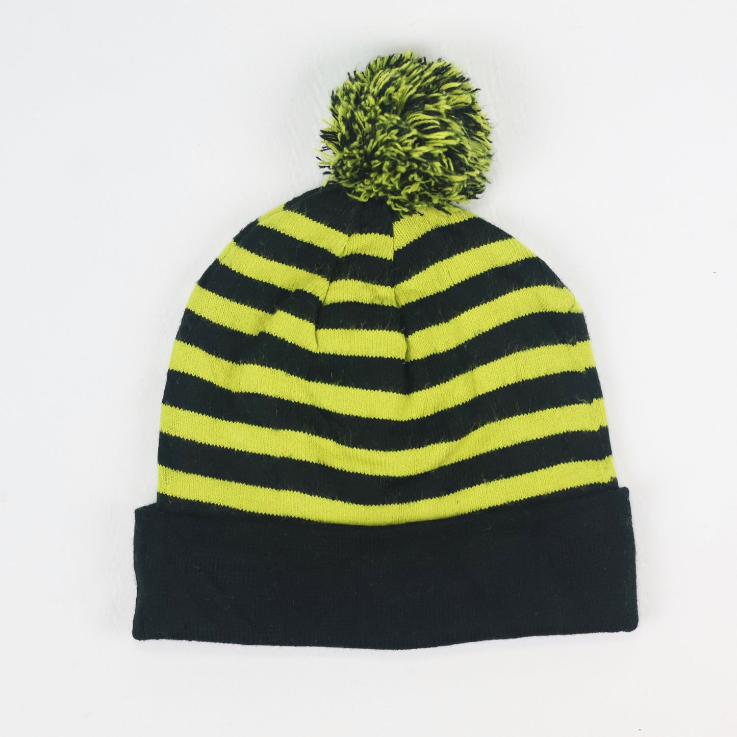 Dr. Seuss The Grinch Kids Winter Thrifted Beanie - Striped Pom Pom Hat (6-12 Years)
