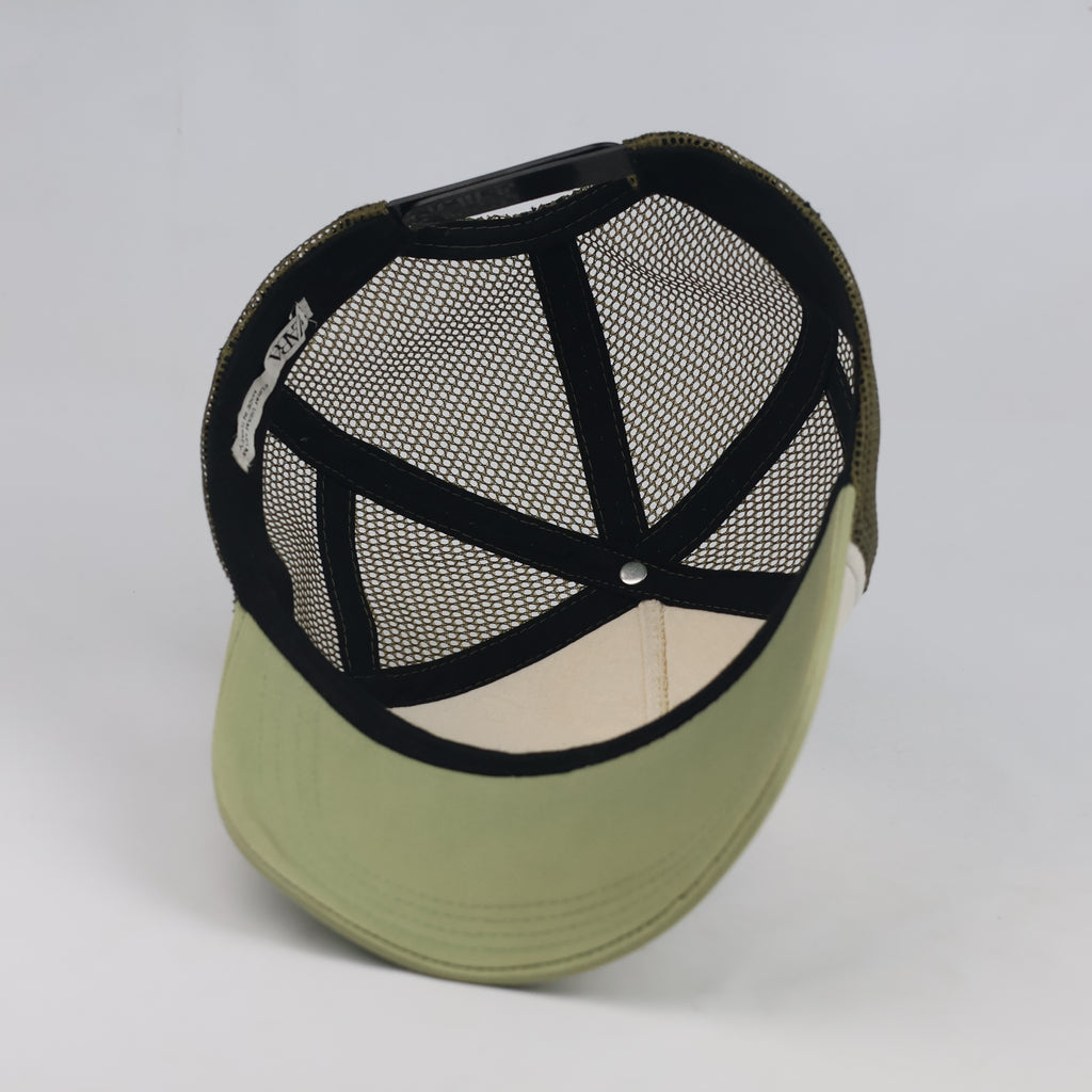 Zara Two-Tone "W" Chenille Patch Thrifted Trucker Cap (56-58 cm)
