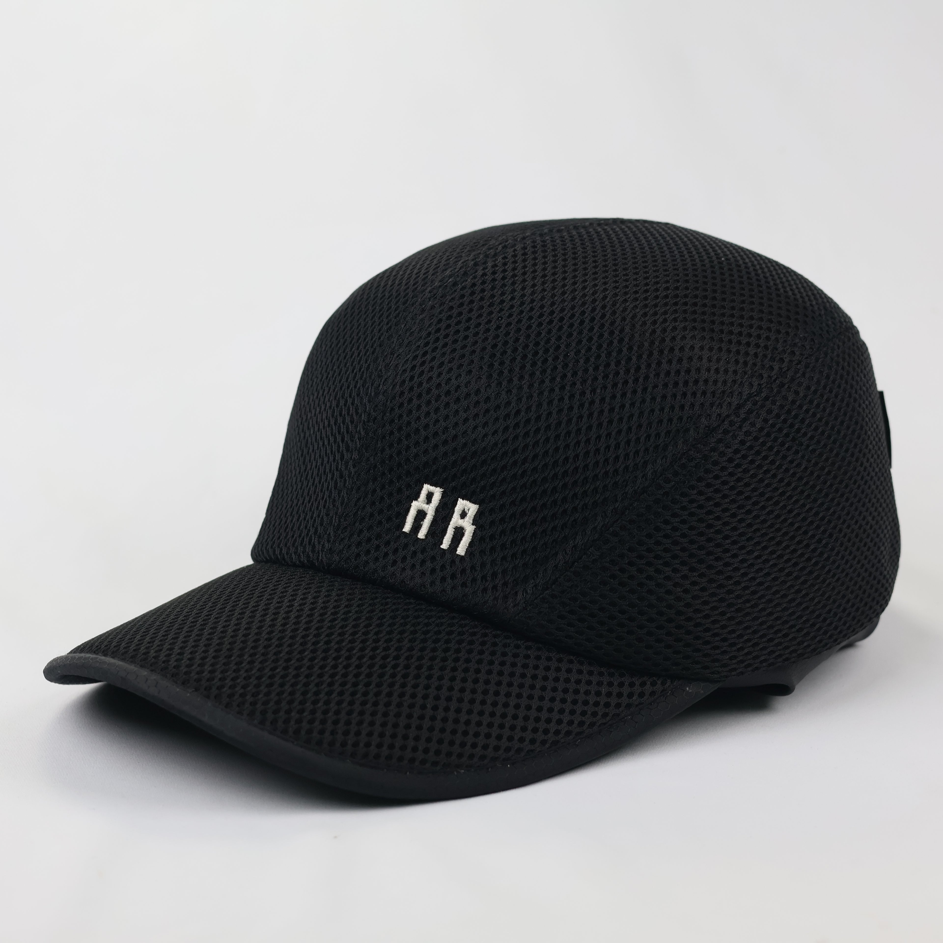 Vintage AA Sport Full Mesh Breathable Running Cap - All Black