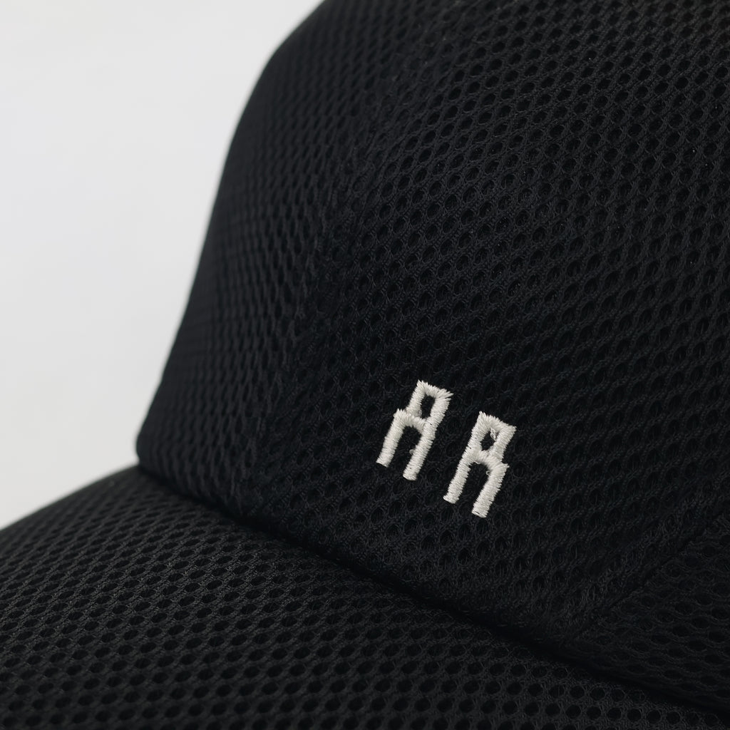Vintage AA Sport Full Mesh Breathable Running Cap - All Black