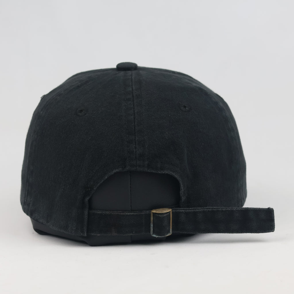 Thrifted Ardene Black Sunflower Strapback Cap | Cute Floral Baseball Hat