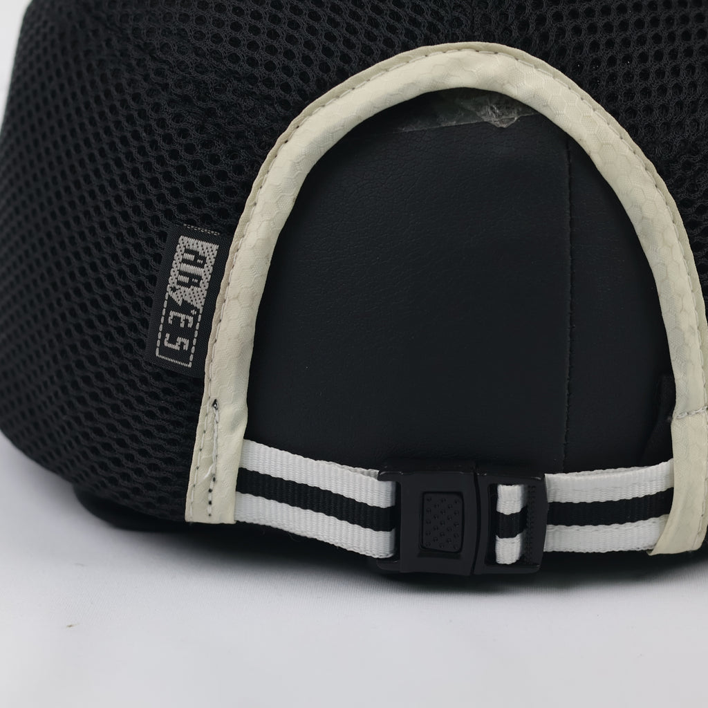 Vintage AA Sport Full Mesh Breathable Running Cap - All Black