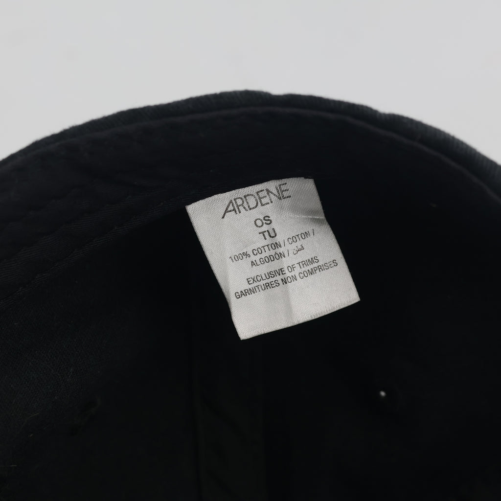 Thrifted Ardene Black Sunflower Strapback Cap | Cute Floral Baseball Hat
