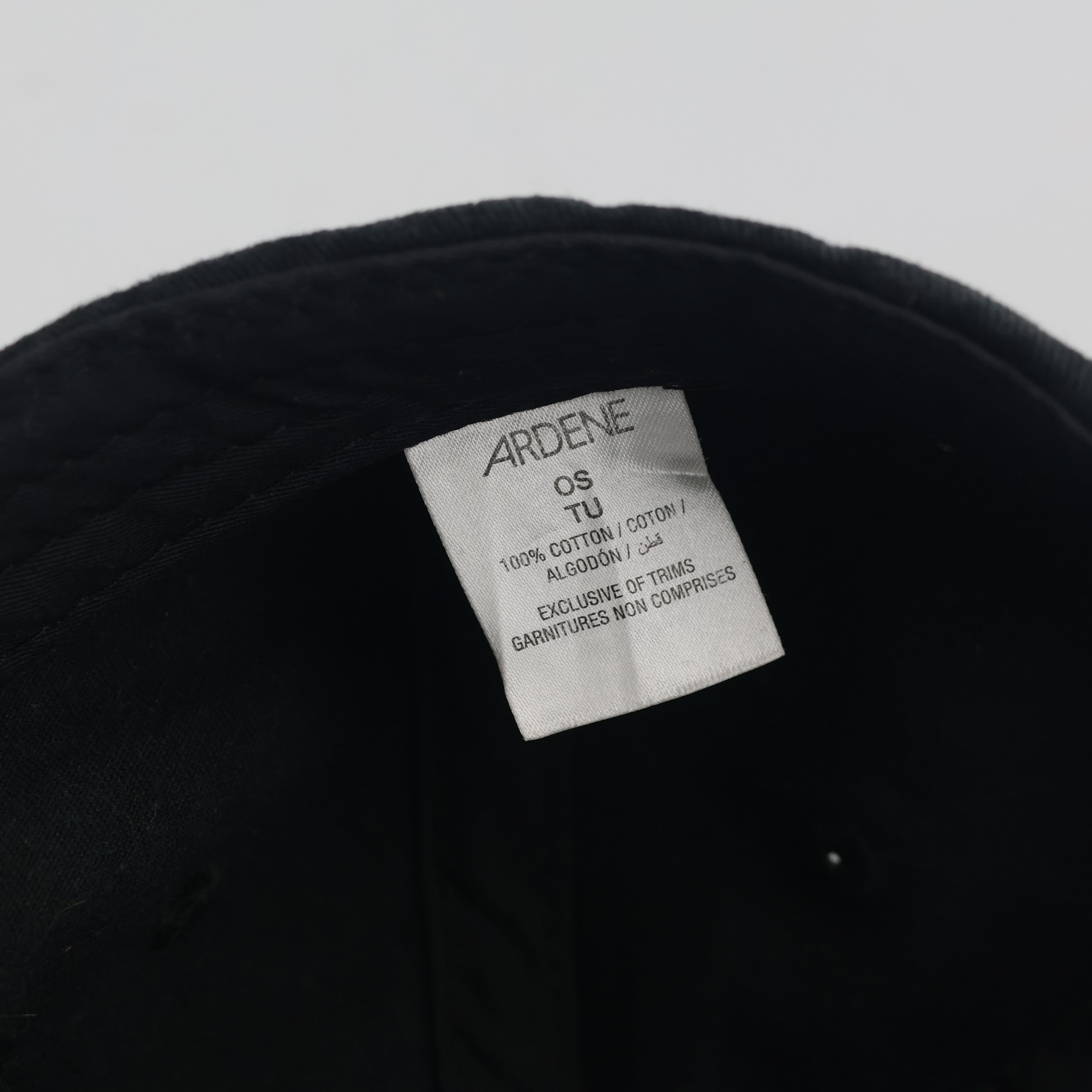 Thrifted Ardene Black Sunflower Strapback Cap | Cute Floral Baseball Hat