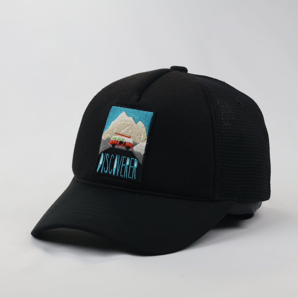 Discovery Expedition "Discoverer" Mesh Trucker Thrifted Hat - Black