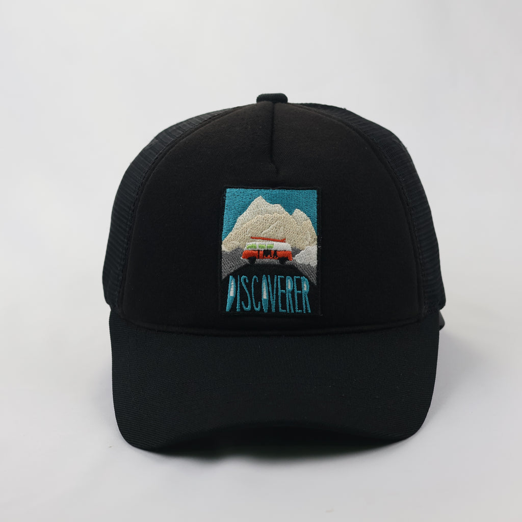 Discovery Expedition "Discoverer" Mesh Trucker Thrifted Hat - Black