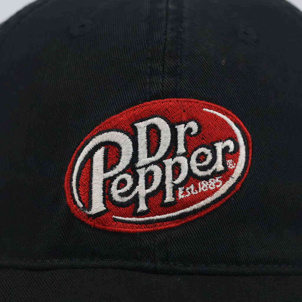 Thrifted Dr Pepper Berries & Cream Black Dad Hat | Embroidered Promo Cap