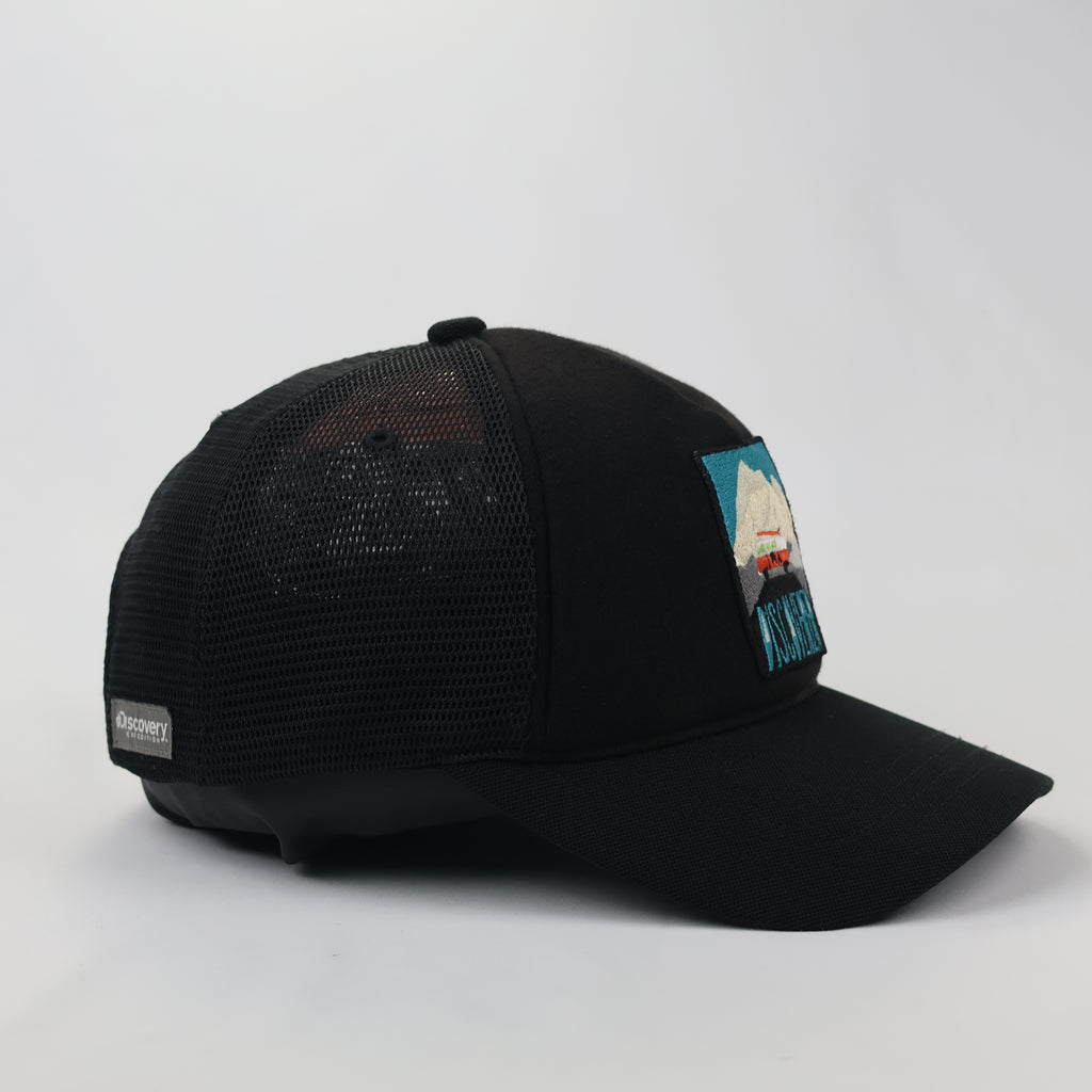 Discovery Expedition "Discoverer" Mesh Trucker Thrifted Hat - Black