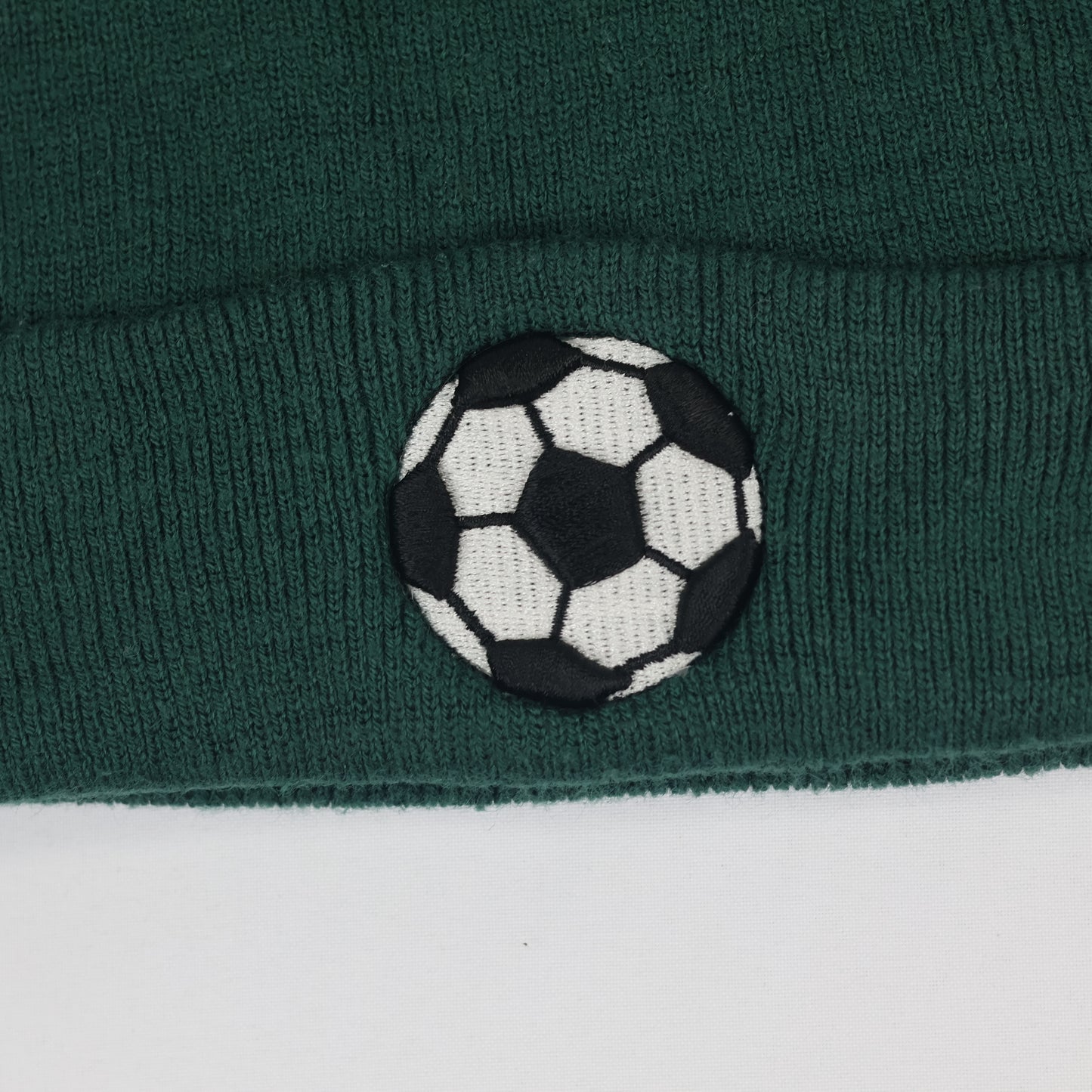 Soccer Play Embroidered Thrifted Knitted Beanie