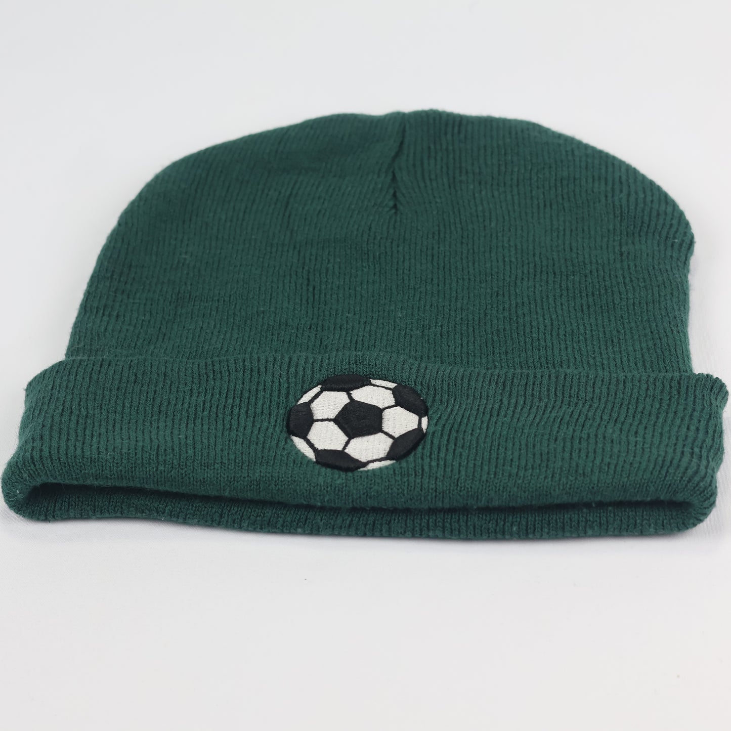 Soccer Play Embroidered Thrifted Knitted Beanie