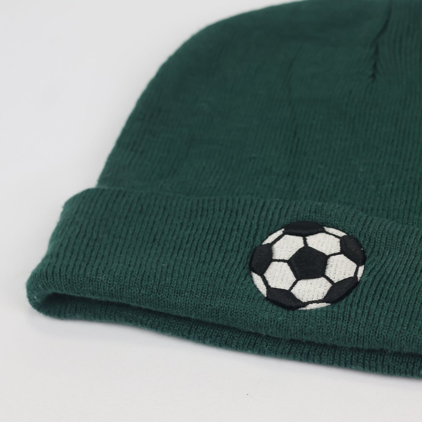 Soccer Play Embroidered Thrifted Knitted Beanie