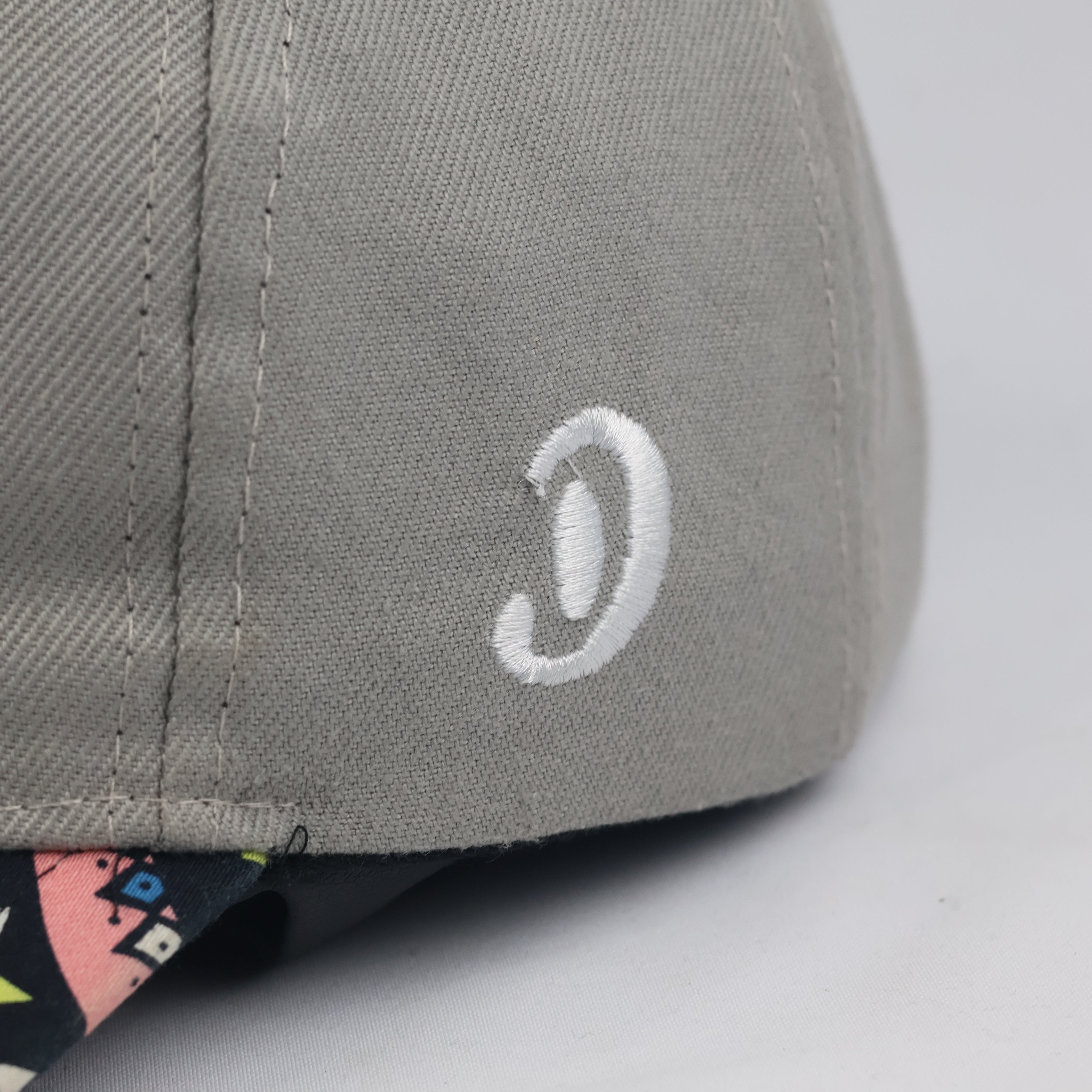 Thrifted Unkut Streetwear Snapback Hat | Grey with Multicolor Aztec Visor