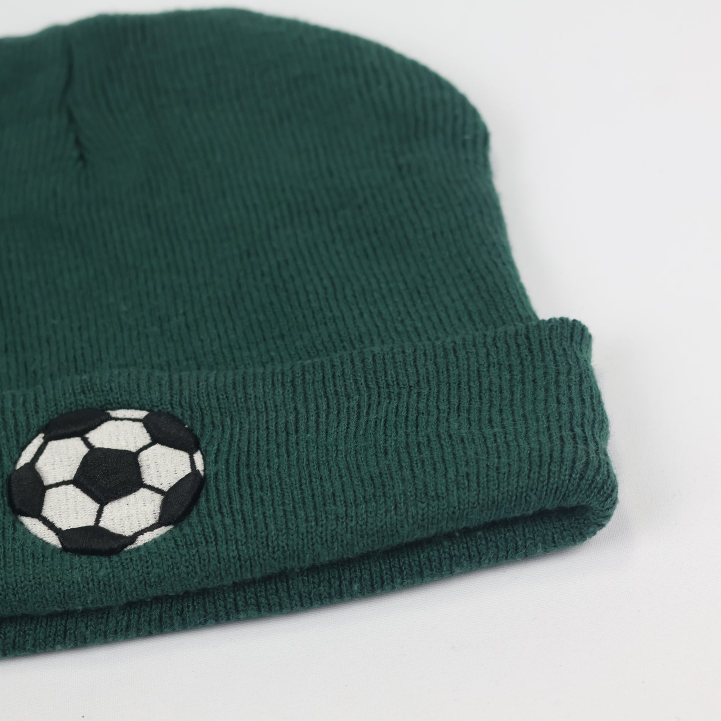 Soccer Play Embroidered Thrifted Knitted Beanie