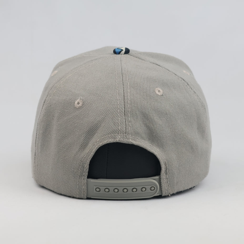 Thrifted Unkut Streetwear Snapback Hat | Grey with Multicolor Aztec Visor