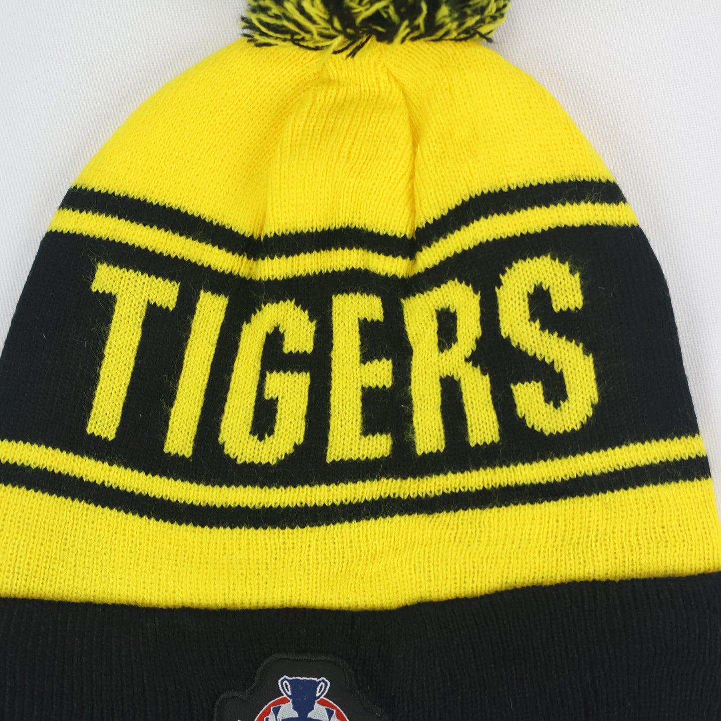 Richmond Tigers AFL Premiers Thrifted Pom Beanie | Adult Winter Knit Cap