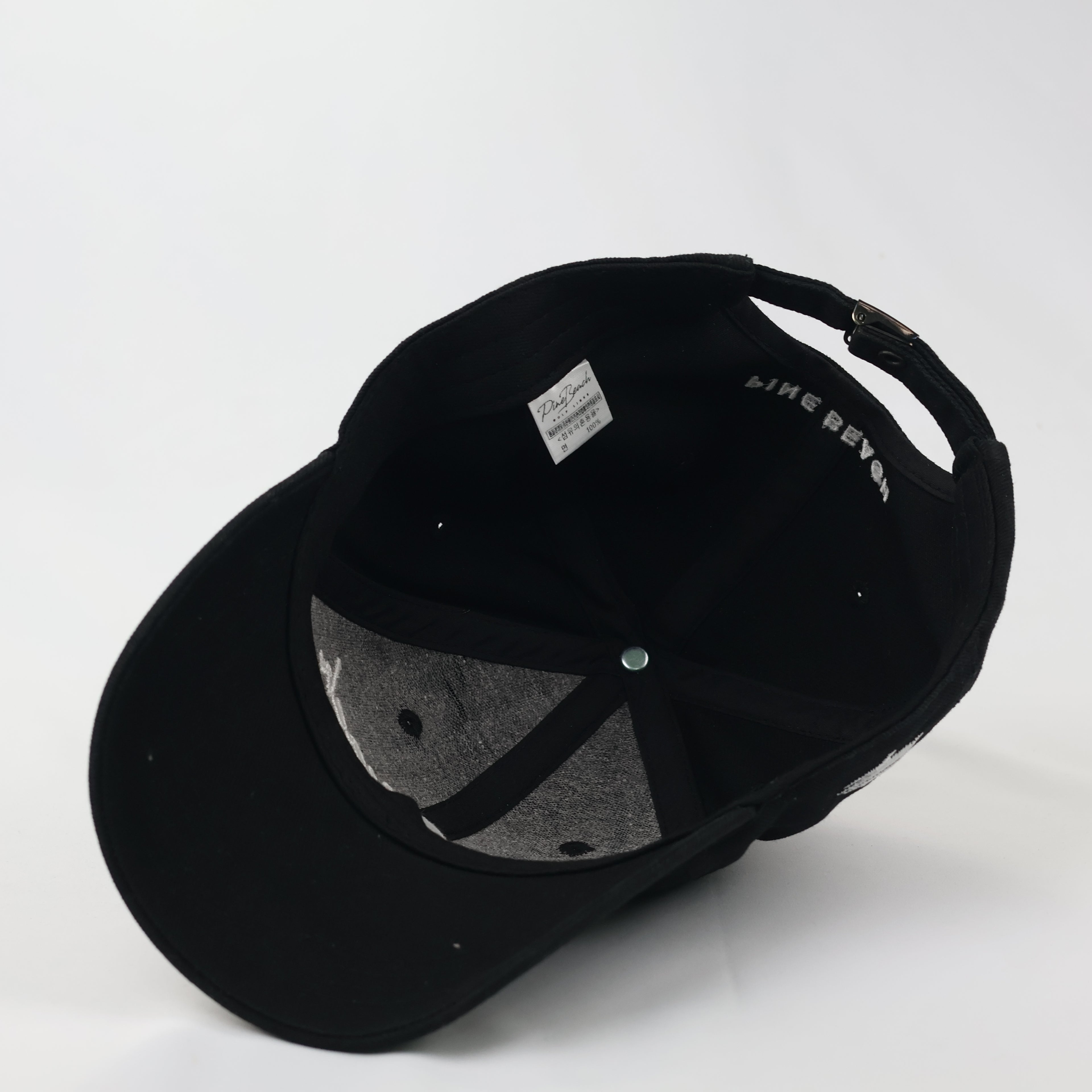 Vintage Pine Beach Golf Hat - Old Money Thrifted Aesthetic - Black/White Embroidery