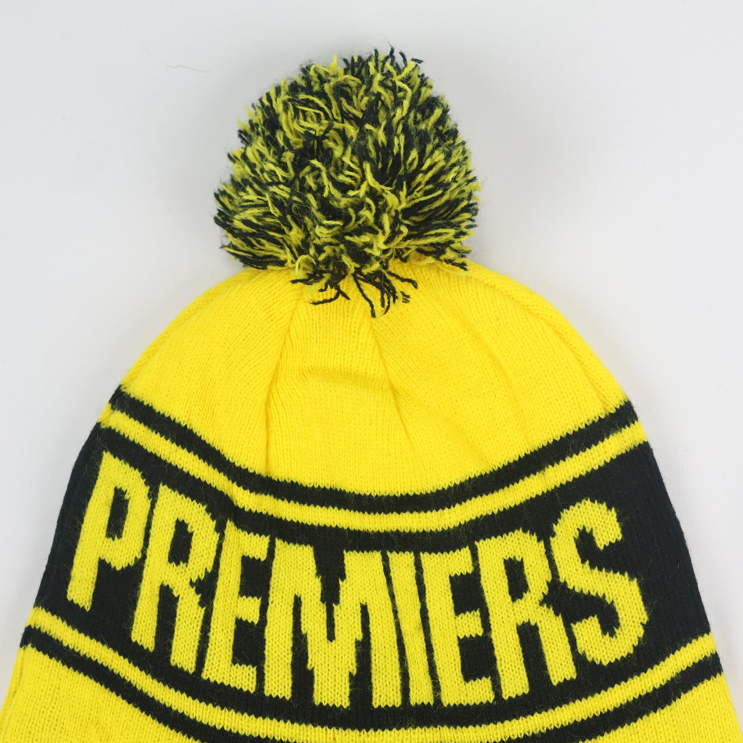 Richmond Tigers AFL Premiers Thrifted Pom Beanie | Adult Winter Knit Cap