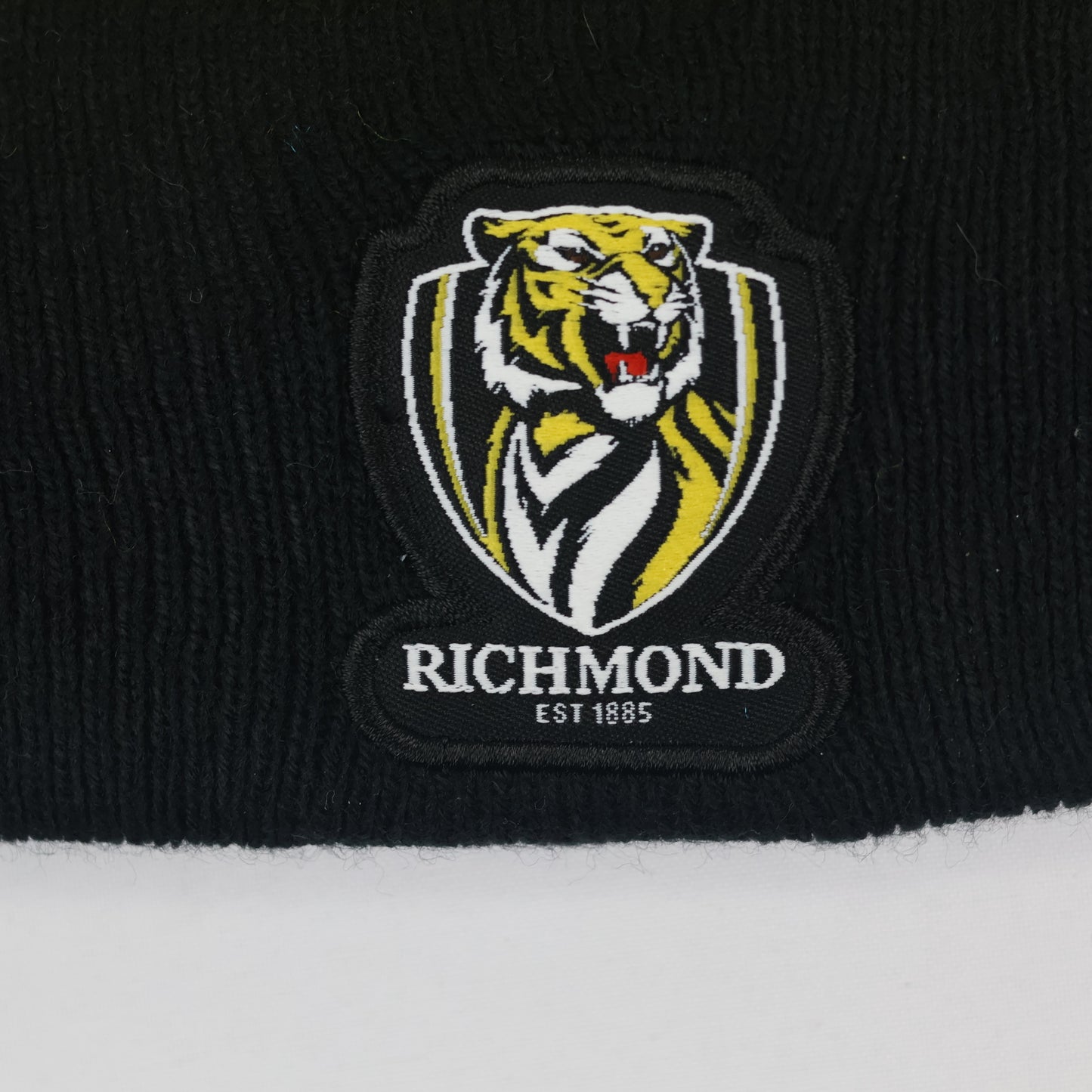 Richmond Tigers AFL Premiers Thrifted Pom Beanie | Adult Winter Knit Cap