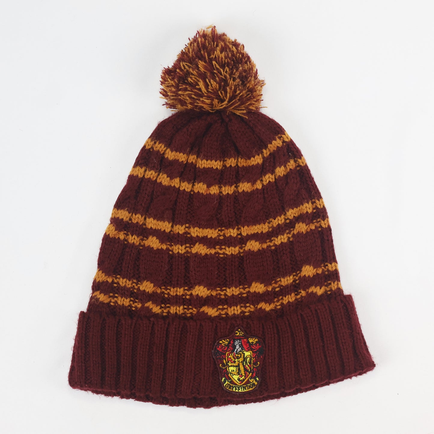 Harry Potter Gryffindor Winter Pom Thrifted Beanie | Adult Knit Cap