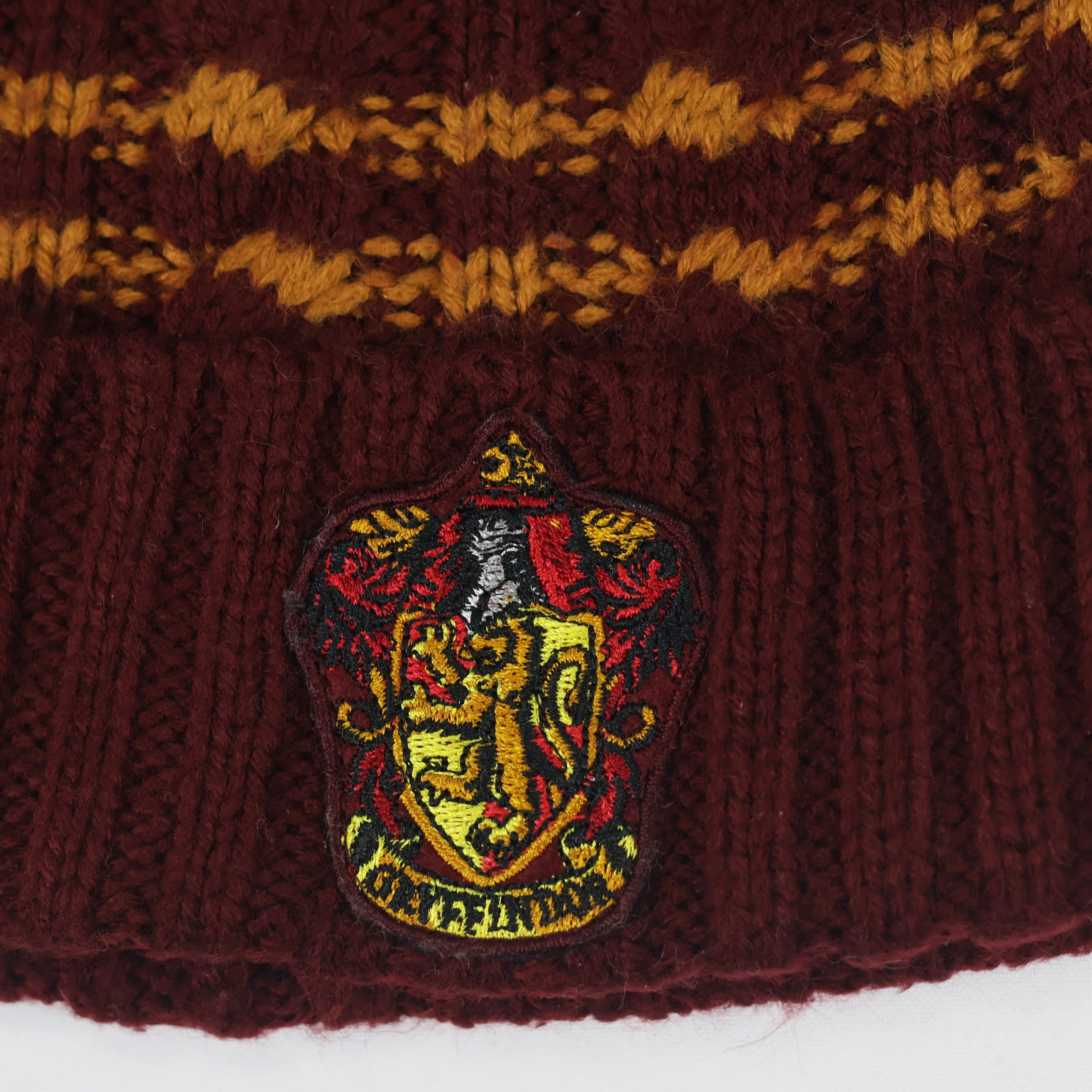 Harry Potter Gryffindor Winter Pom Thrifted Beanie | Adult Knit Cap