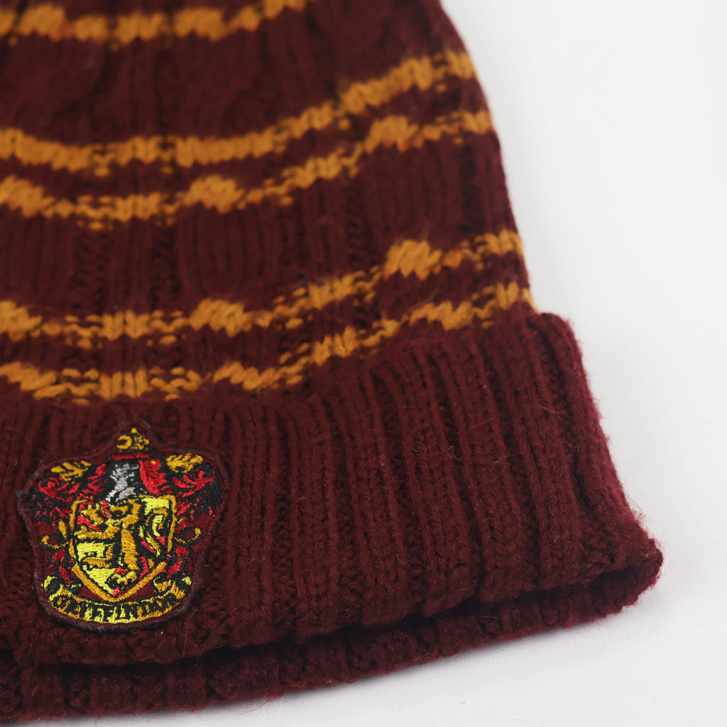 Harry Potter Gryffindor Winter Pom Thrifted Beanie | Adult Knit Cap
