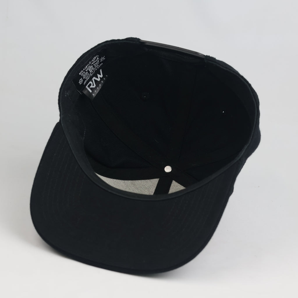 Thrifted Bozz Muzik NXTLVL Black & Gold Flat Brim Snapback Hat