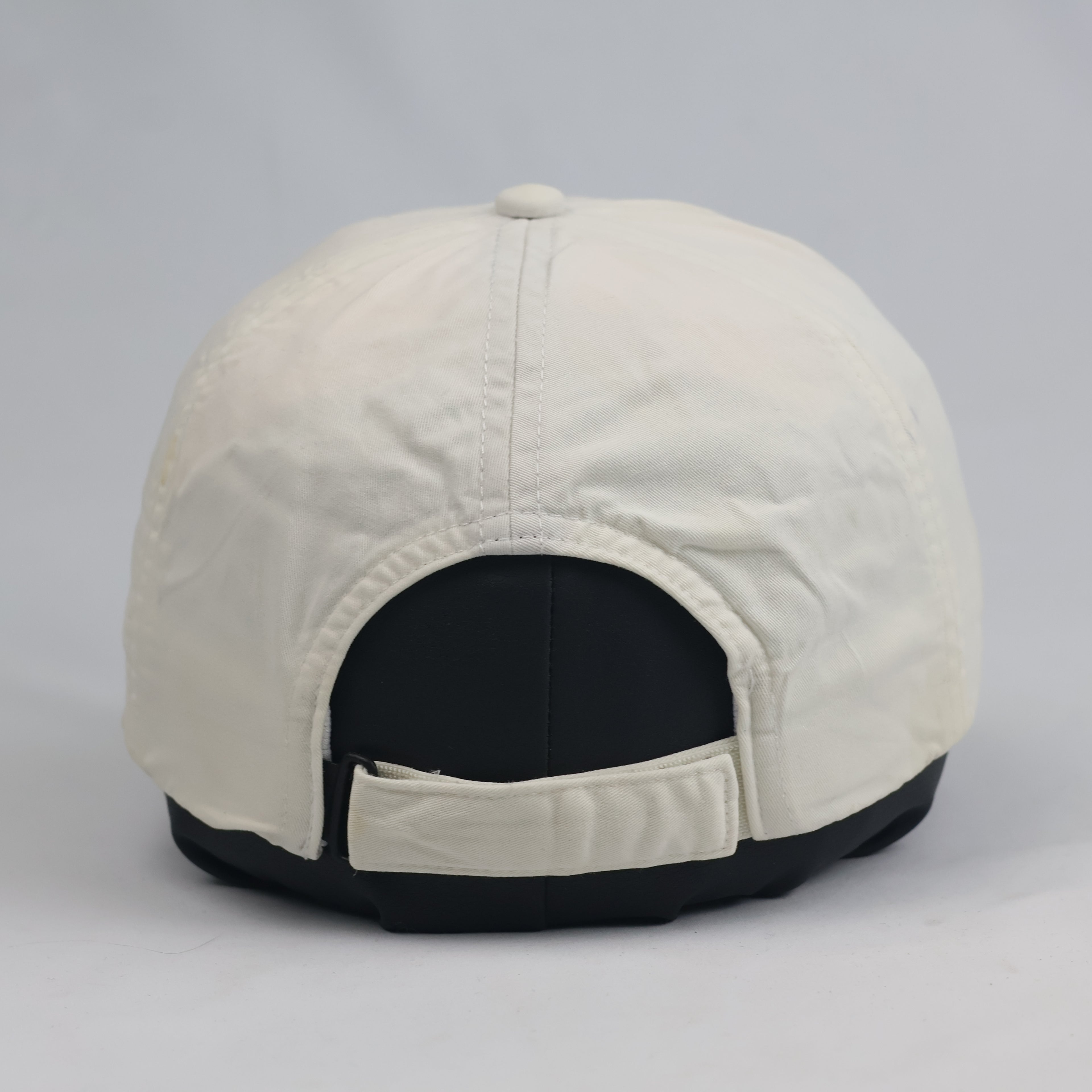 Thrifted 4F Minimalist Off-White Nylon Cap | Lightweight Athletic Dad Hat