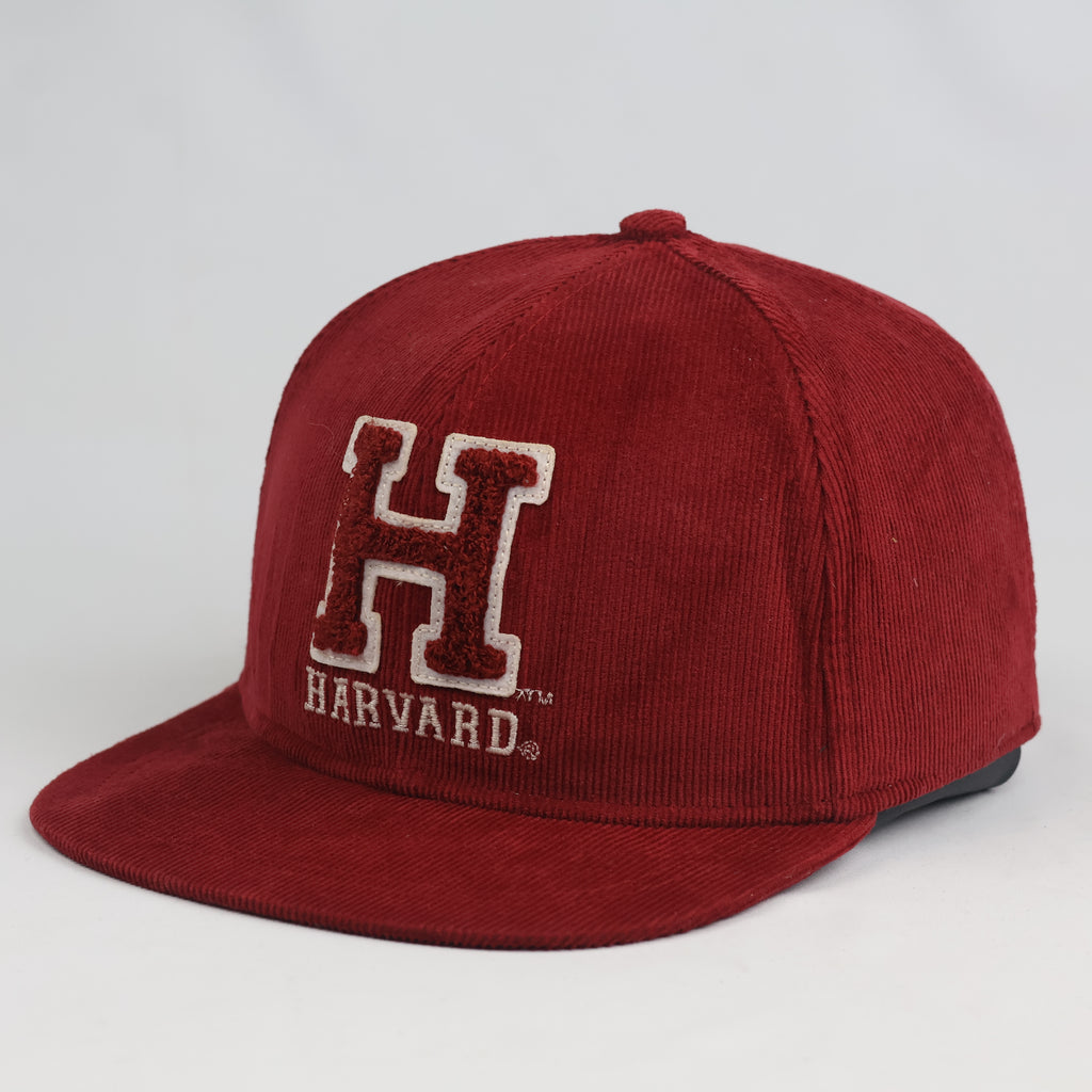 Thrifted H&M Divided Crimson Corduroy Harvard Letterman Snapback (54-56 cm)
