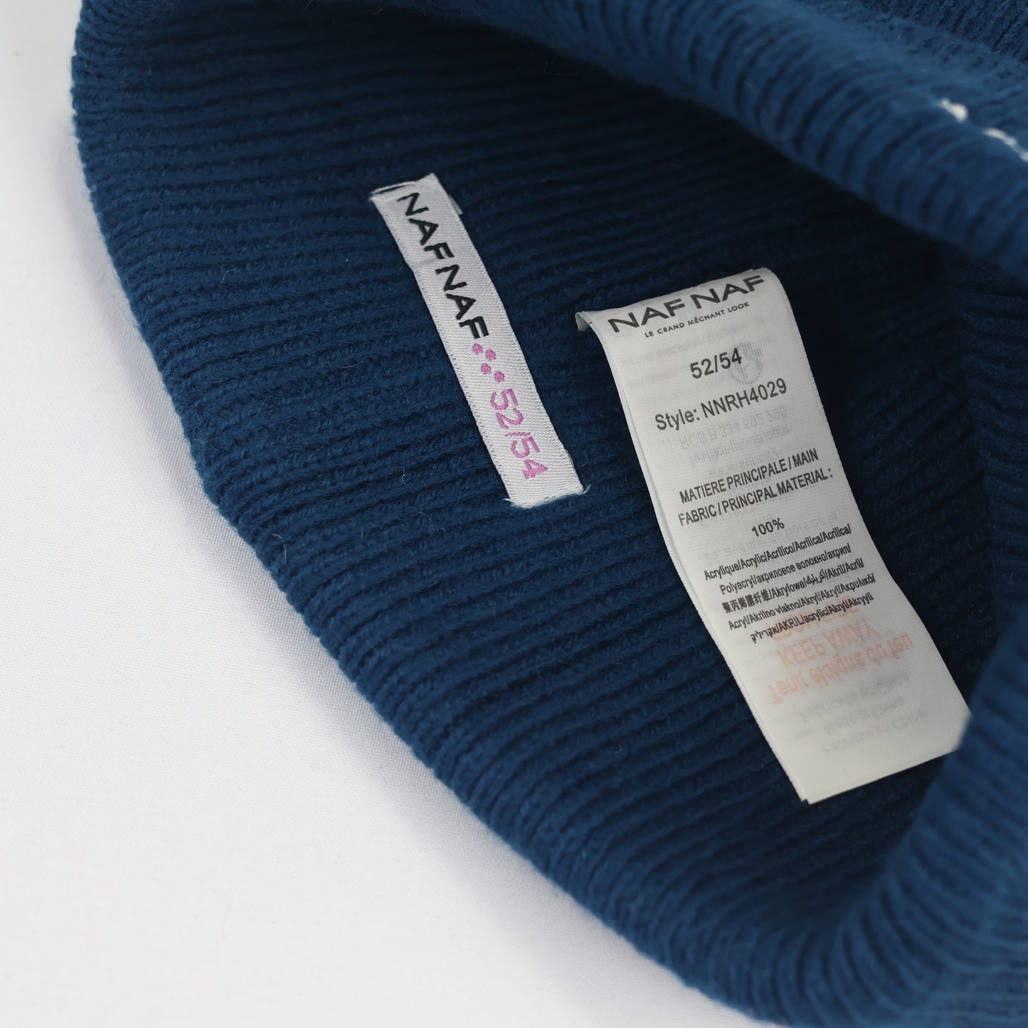 Naf Naf Paris Blue Winter Beanie - French Fashion Brand