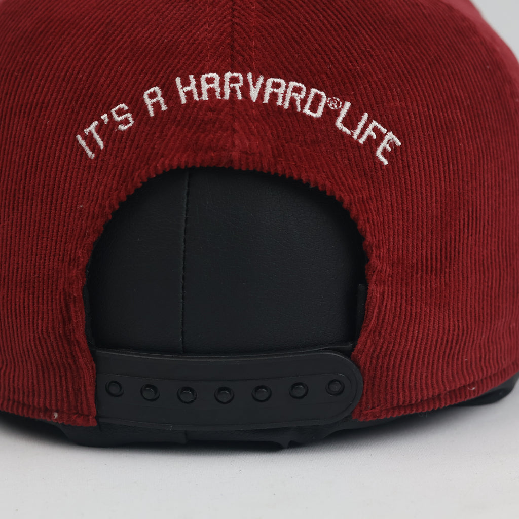 Thrifted H&M Divided Crimson Corduroy Harvard Letterman Snapback (54-56 cm)