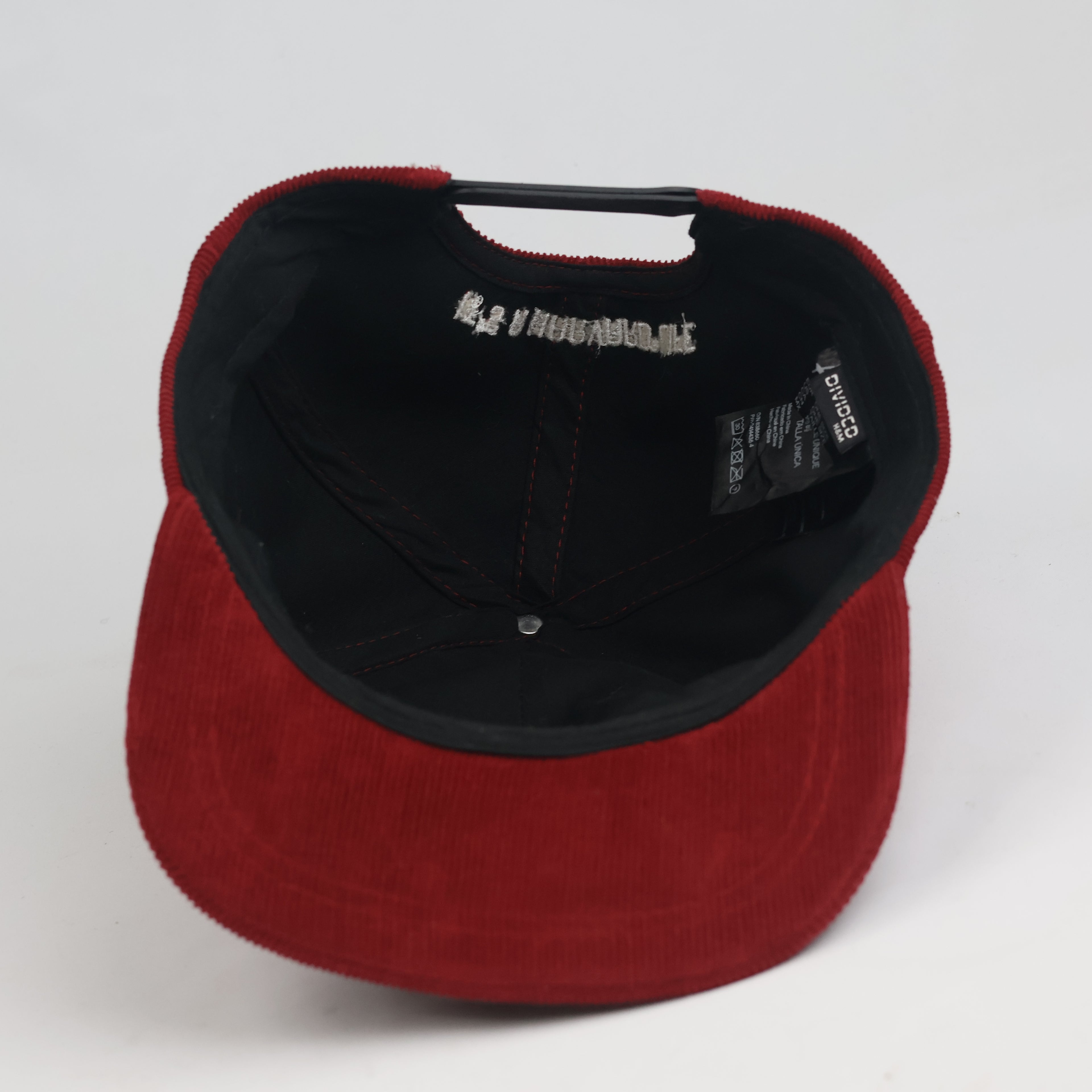 Thrifted H&M Divided Crimson Corduroy Harvard Letterman Snapback (54-56 cm)