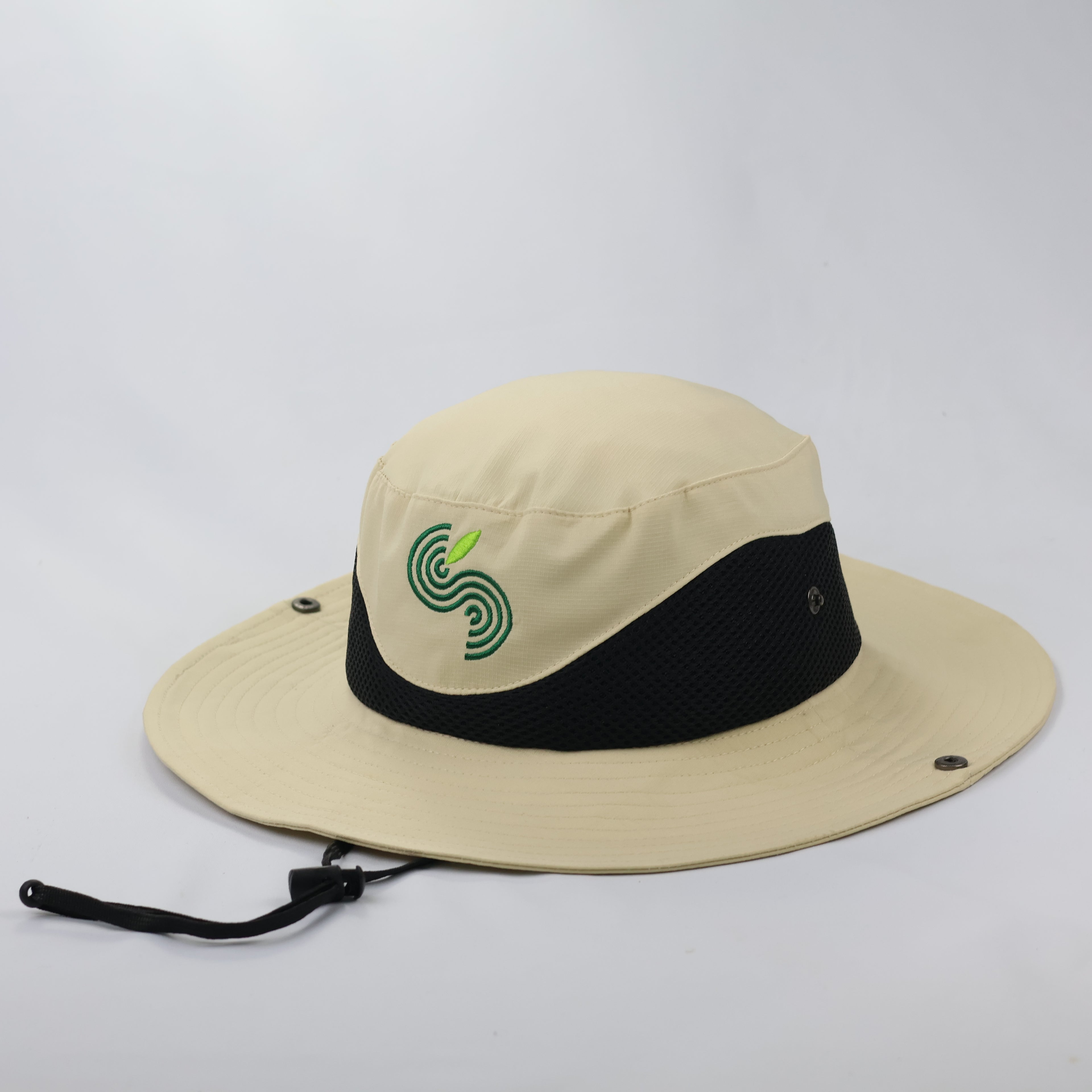 Vintage Gorpcore Sun Bucket Hat | Adjustable Chin Strap & Mesh