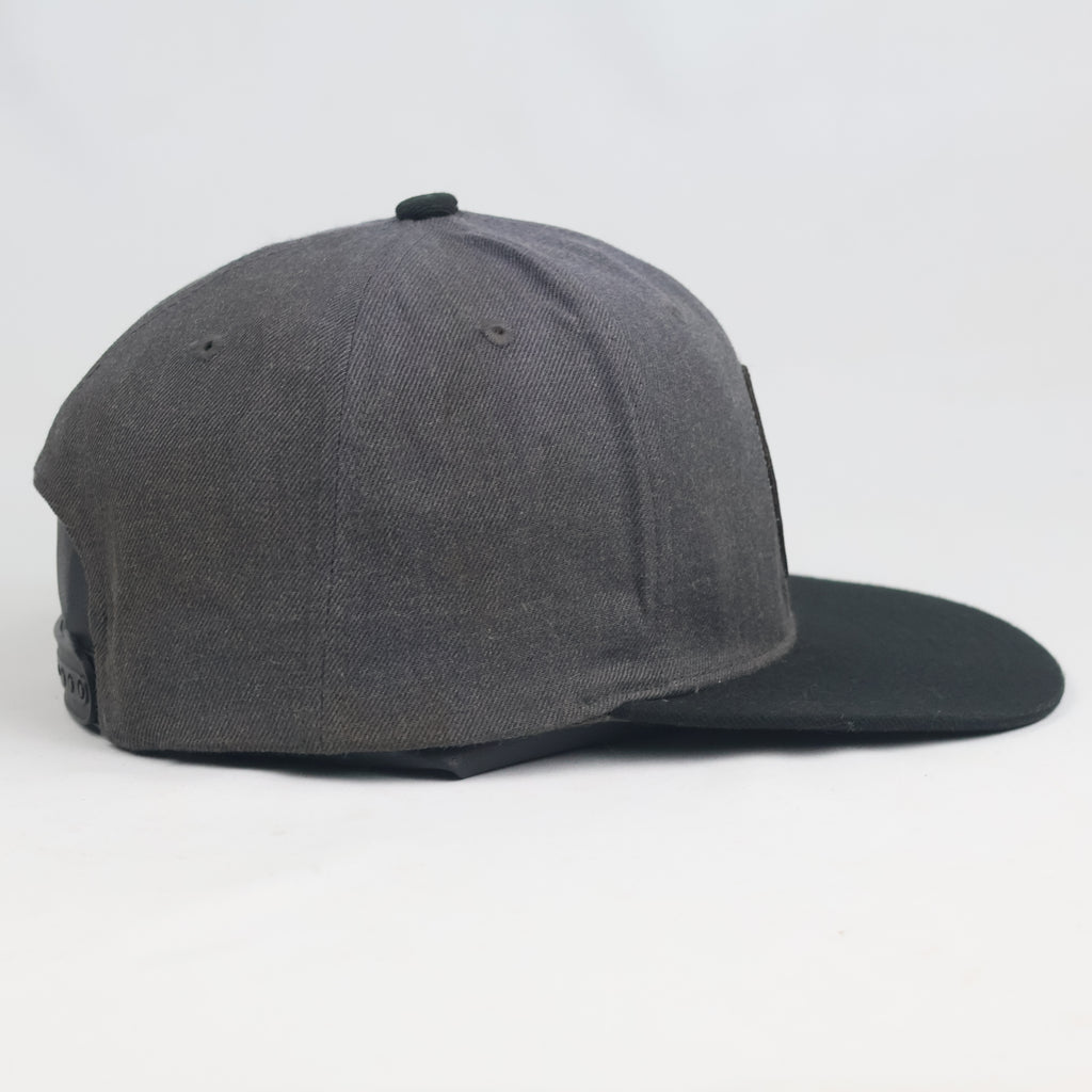 Thrifted Cycling Prophet Owl Leather Patch Snapback | Two-Tone Flat Visor Cap