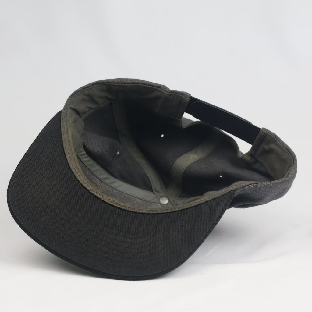 Thrifted Cycling Prophet Owl Leather Patch Snapback | Two-Tone Flat Visor Cap