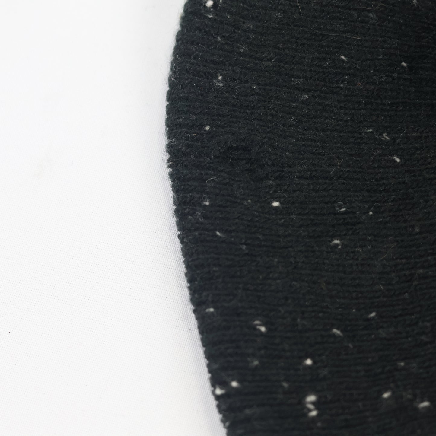 Classic Jet Black Start print Cuff Thrifted Beanie - Warm & Minimalist (Unisex)