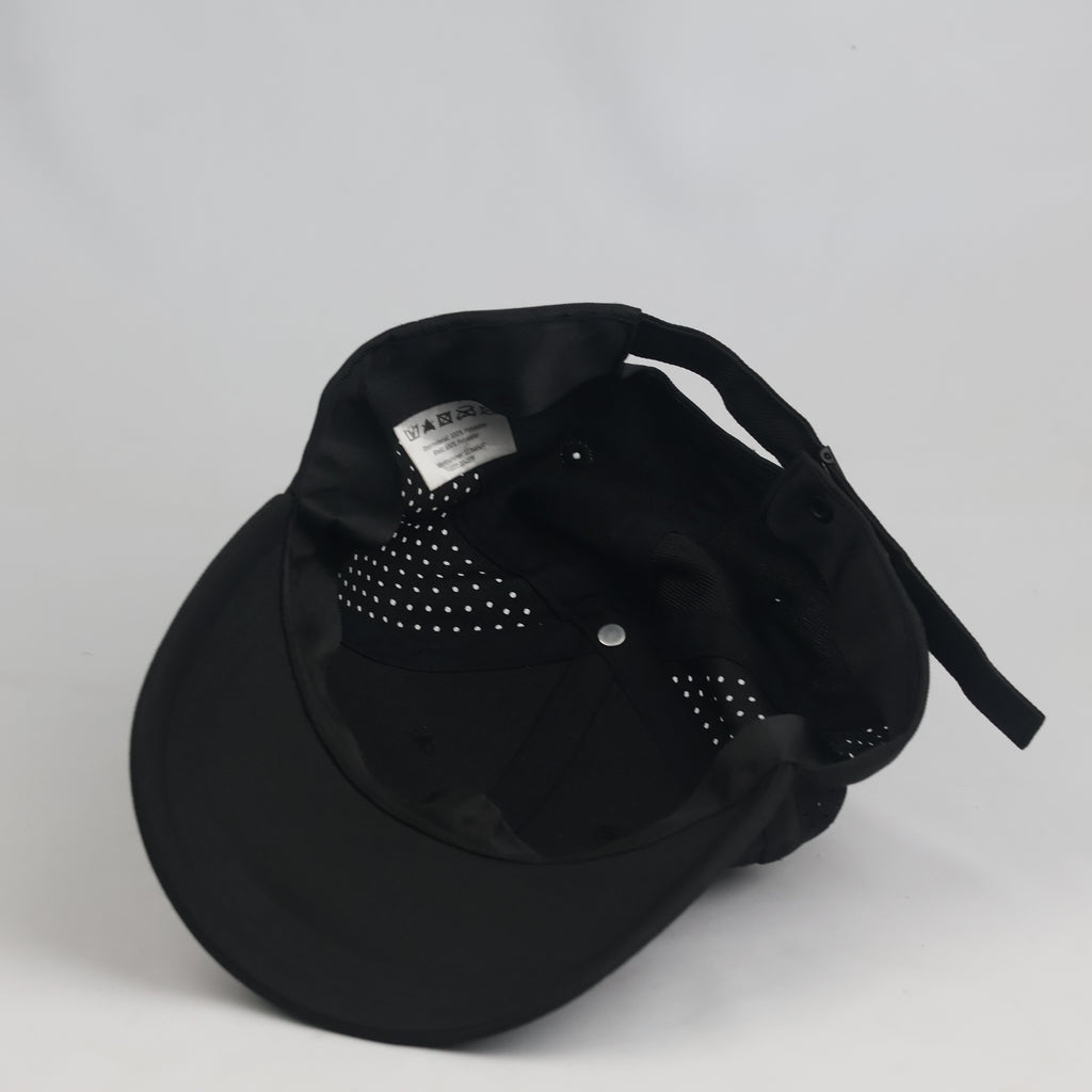 Thrifted Liebherr Black 3D Rubber Logo Perforated Cap (57-59 cm)