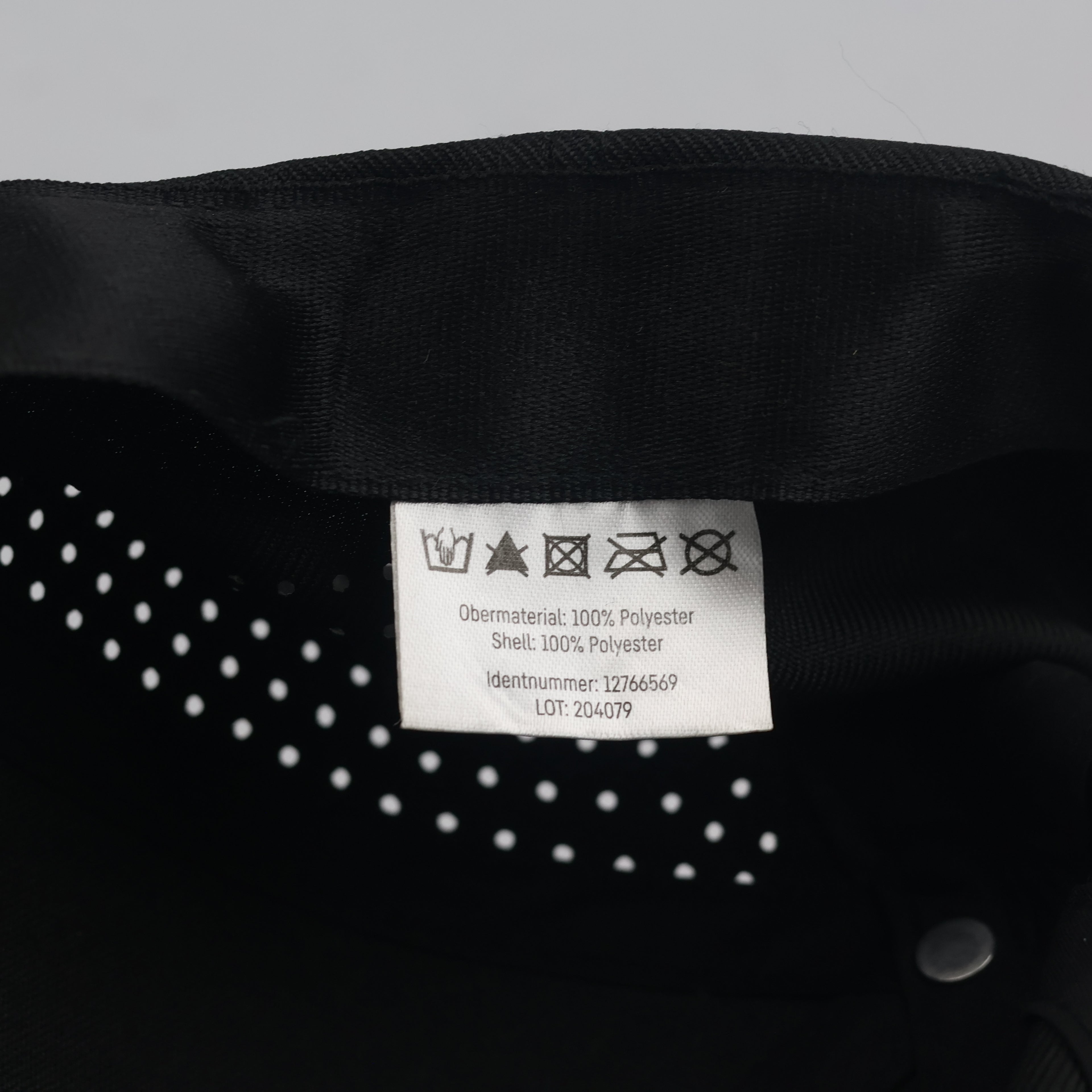 Thrifted Liebherr Black 3D Rubber Logo Perforated Cap (57-59 cm)