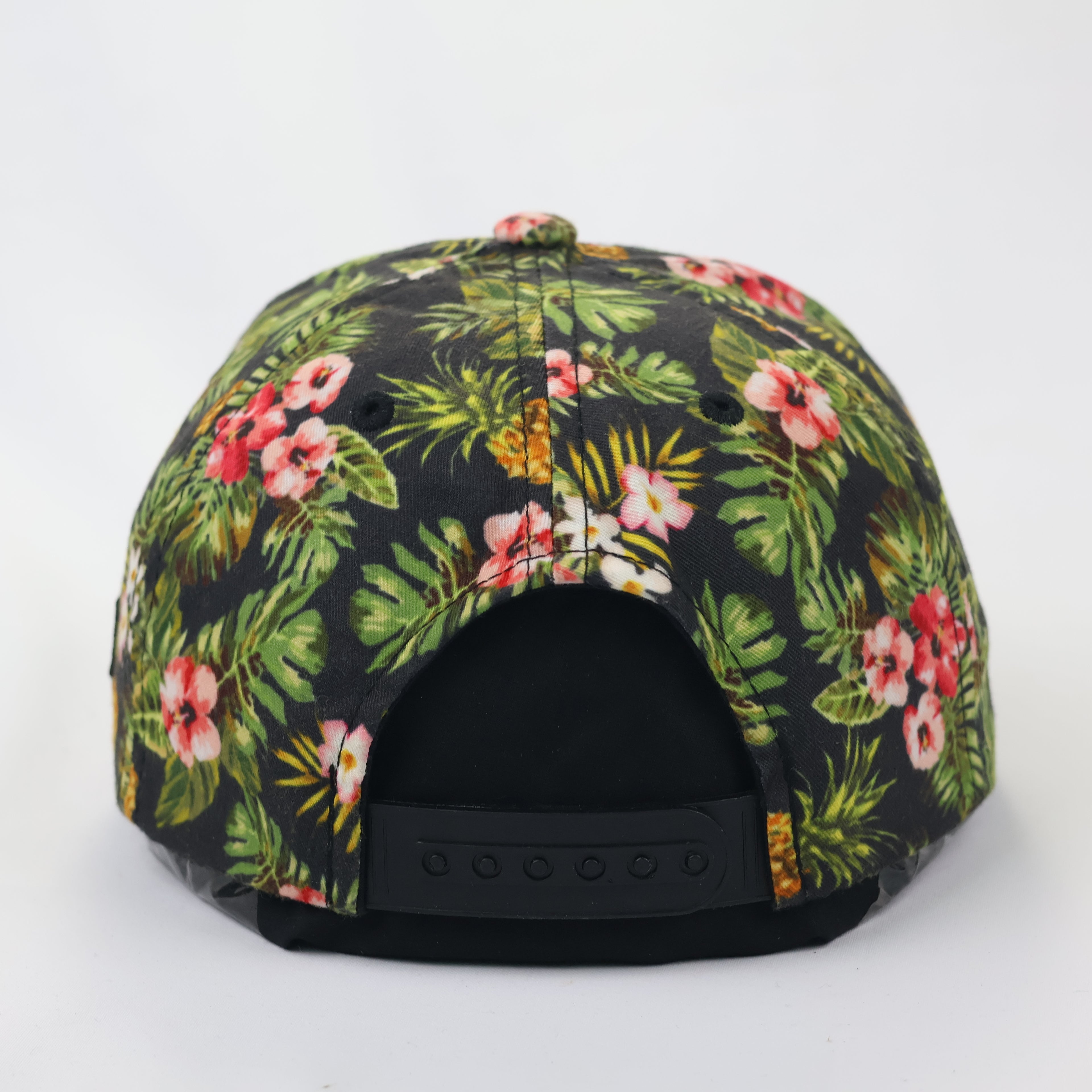 MLB Los Angeles Dodgers Floral Tropical Print Thrifted Snapback - Bling LA Logo