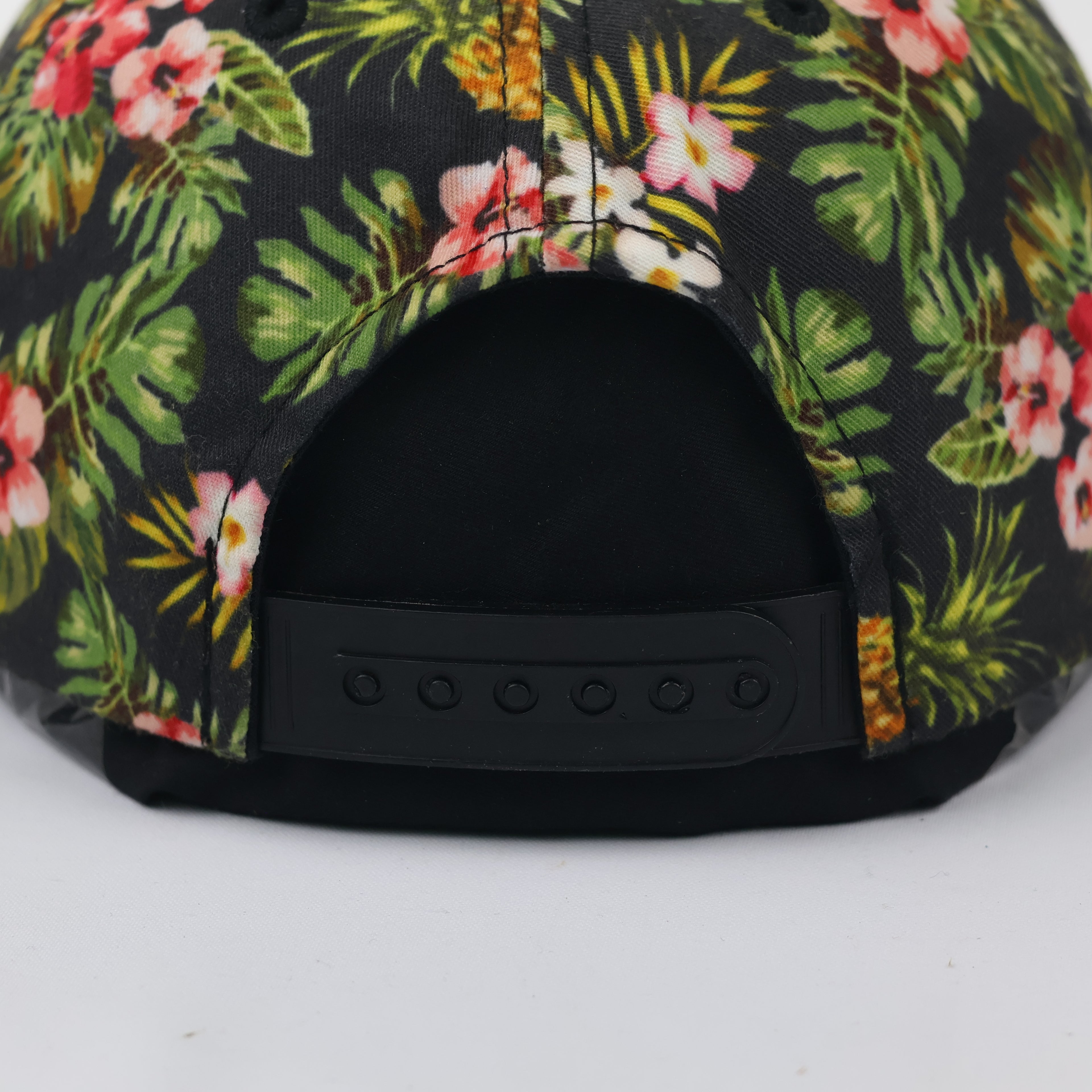 MLB Los Angeles Dodgers Floral Tropical Print Thrifted Snapback - Bling LA Logo