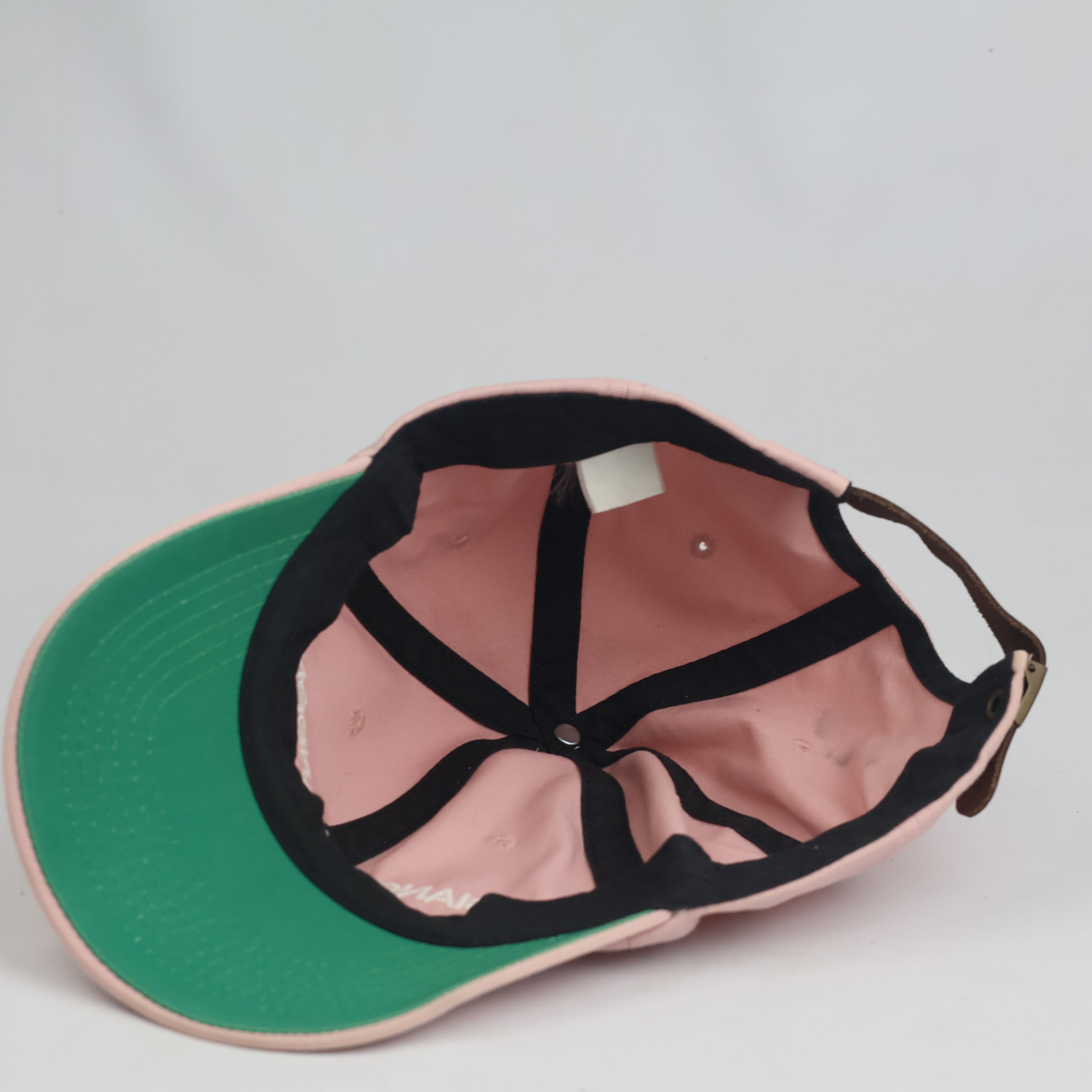 Thrifted Bianca Chandôn Pink Embroidered Cap | Leather Strapback (57-59 cm)