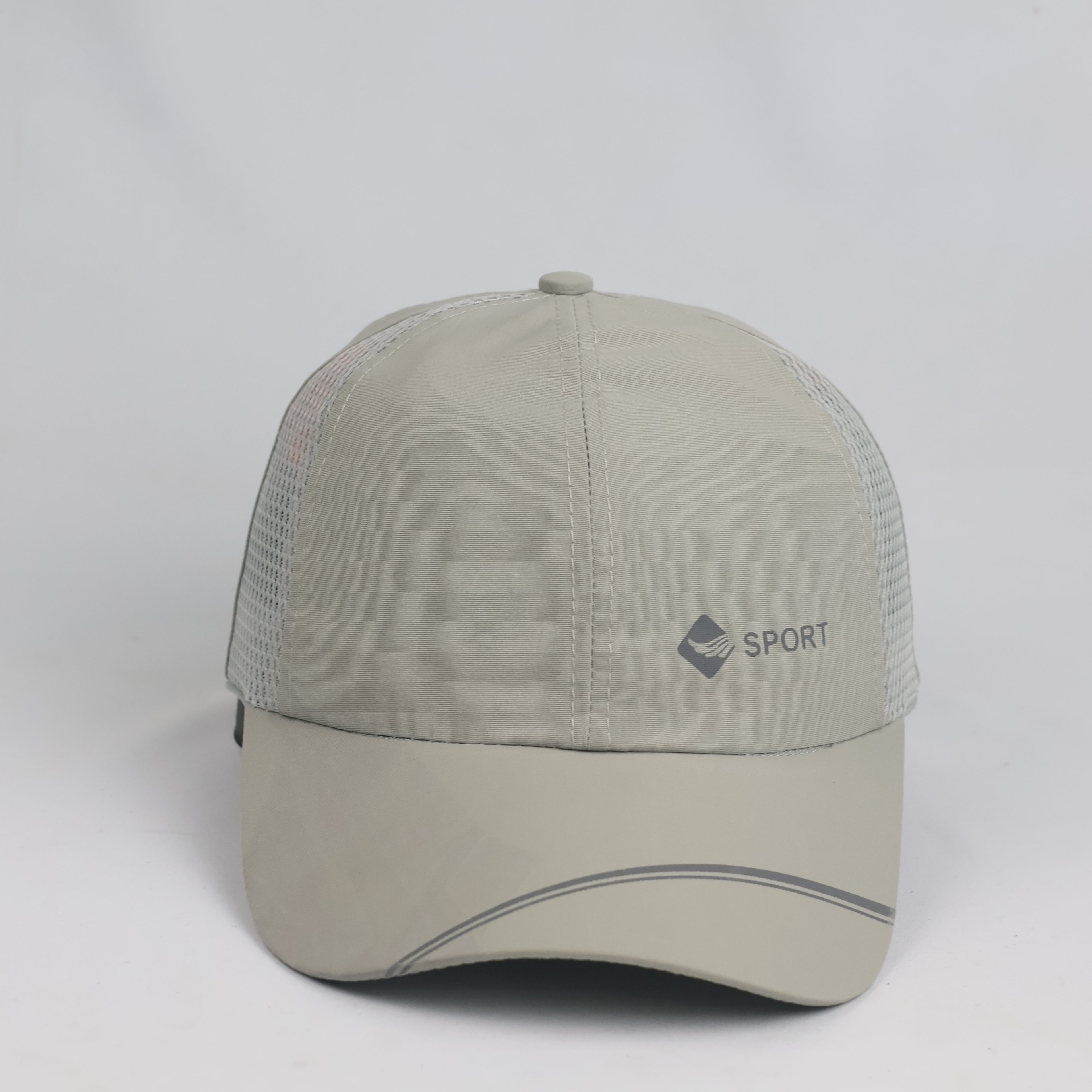 Thrifted Light Grey SPORT Reflective Visor Mesh Cap (56-58 cm)