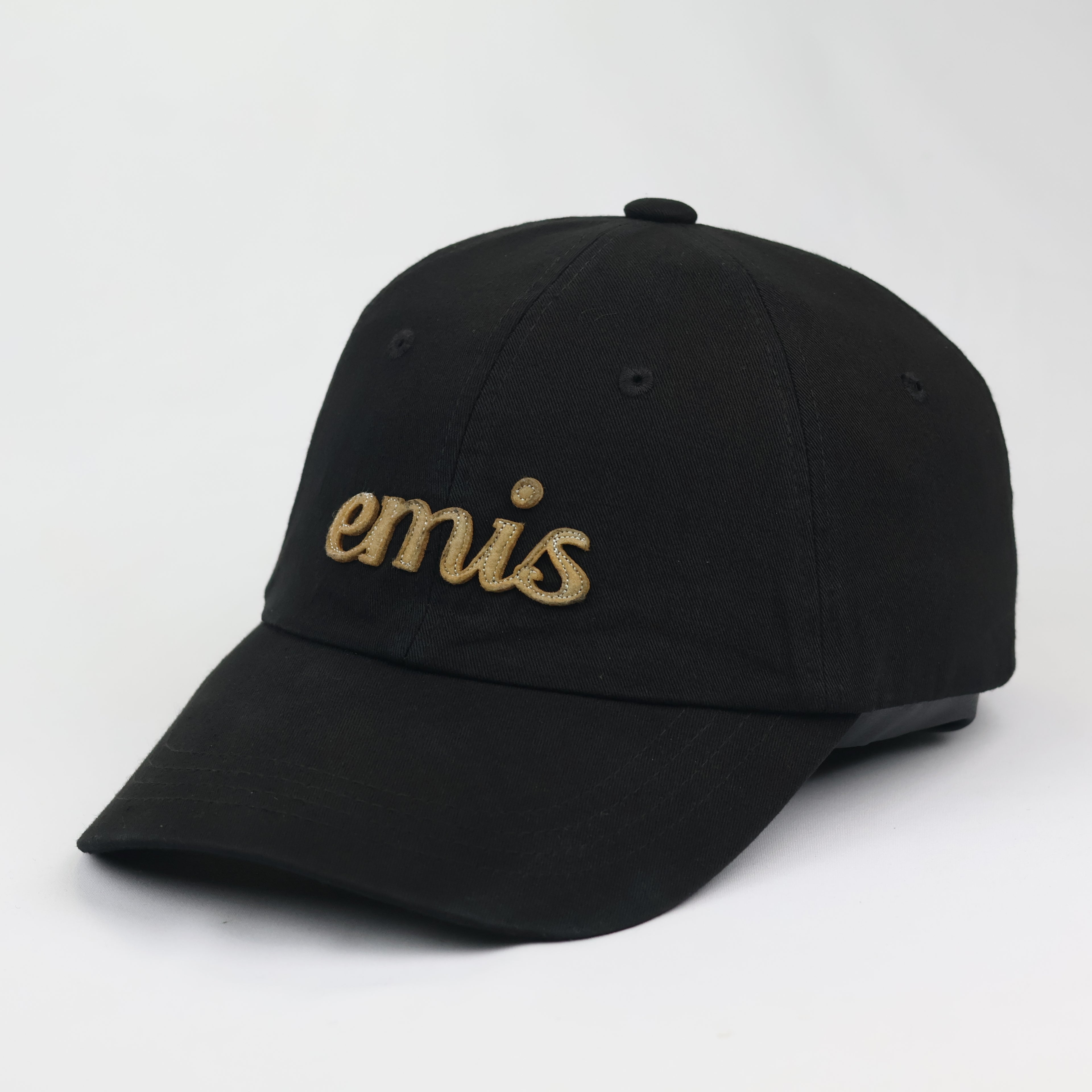 Original EMIS Korea Black Cotton Cap - Vintage Streetwear Style