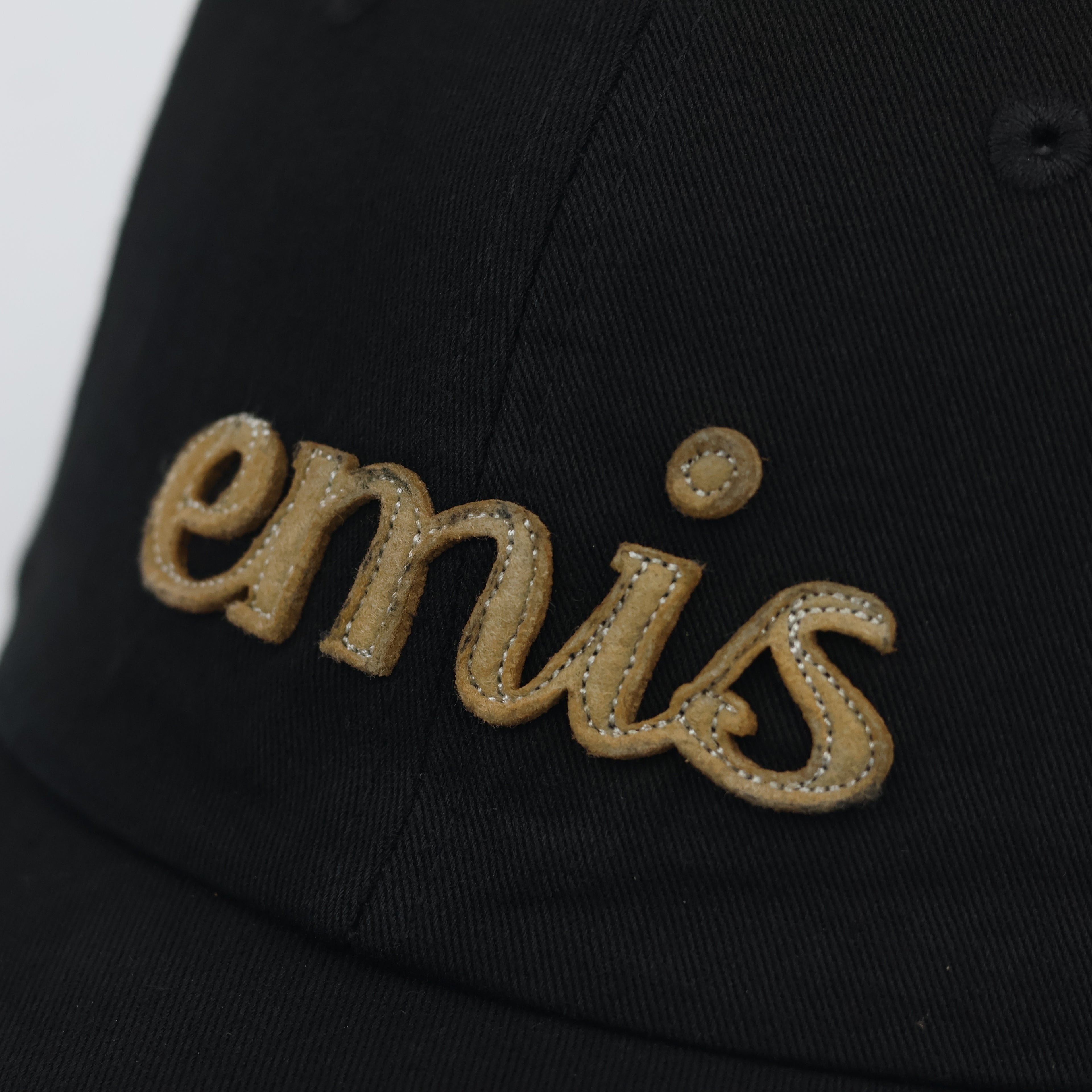Original EMIS Korea Black Cotton Cap - Vintage Streetwear Style