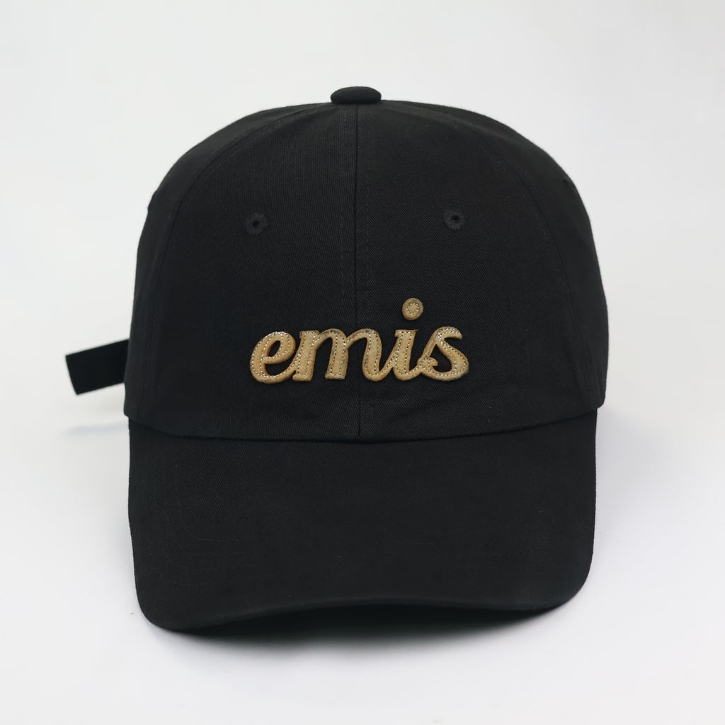 Original EMIS Korea Black Cotton Cap - Vintage Streetwear Style