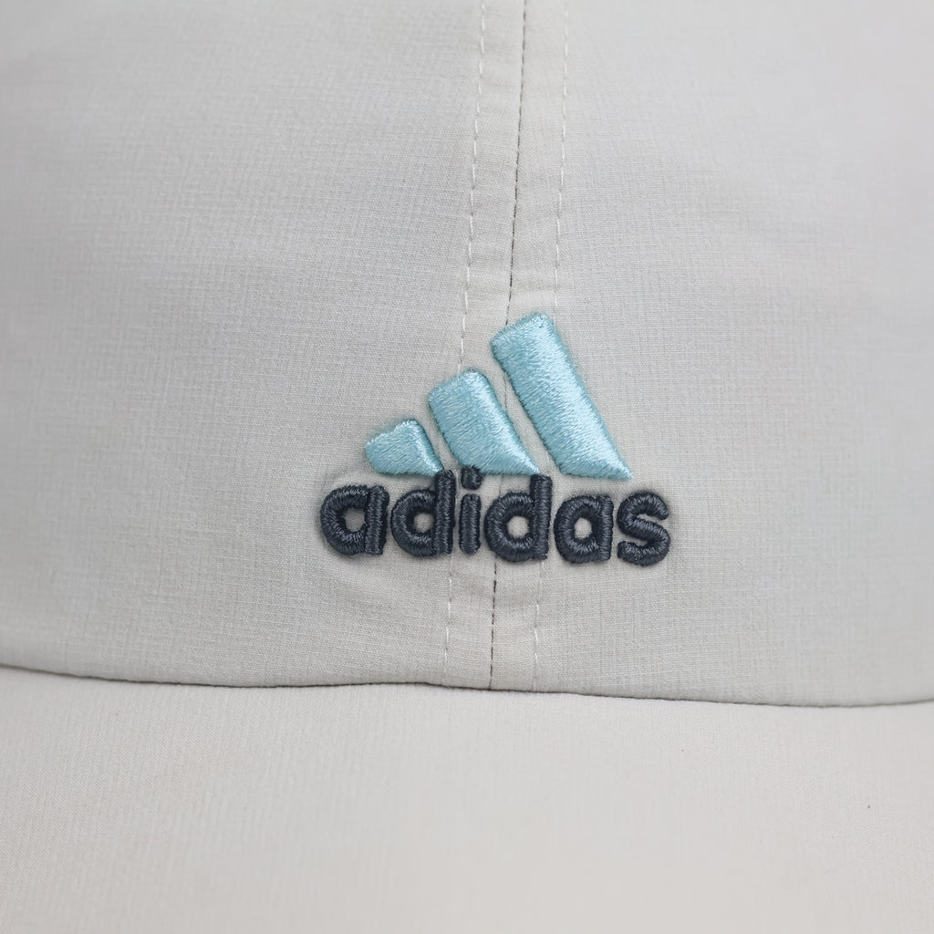 Thrifted Adidas Adizero Off-White & Teal Patterned Running Cap