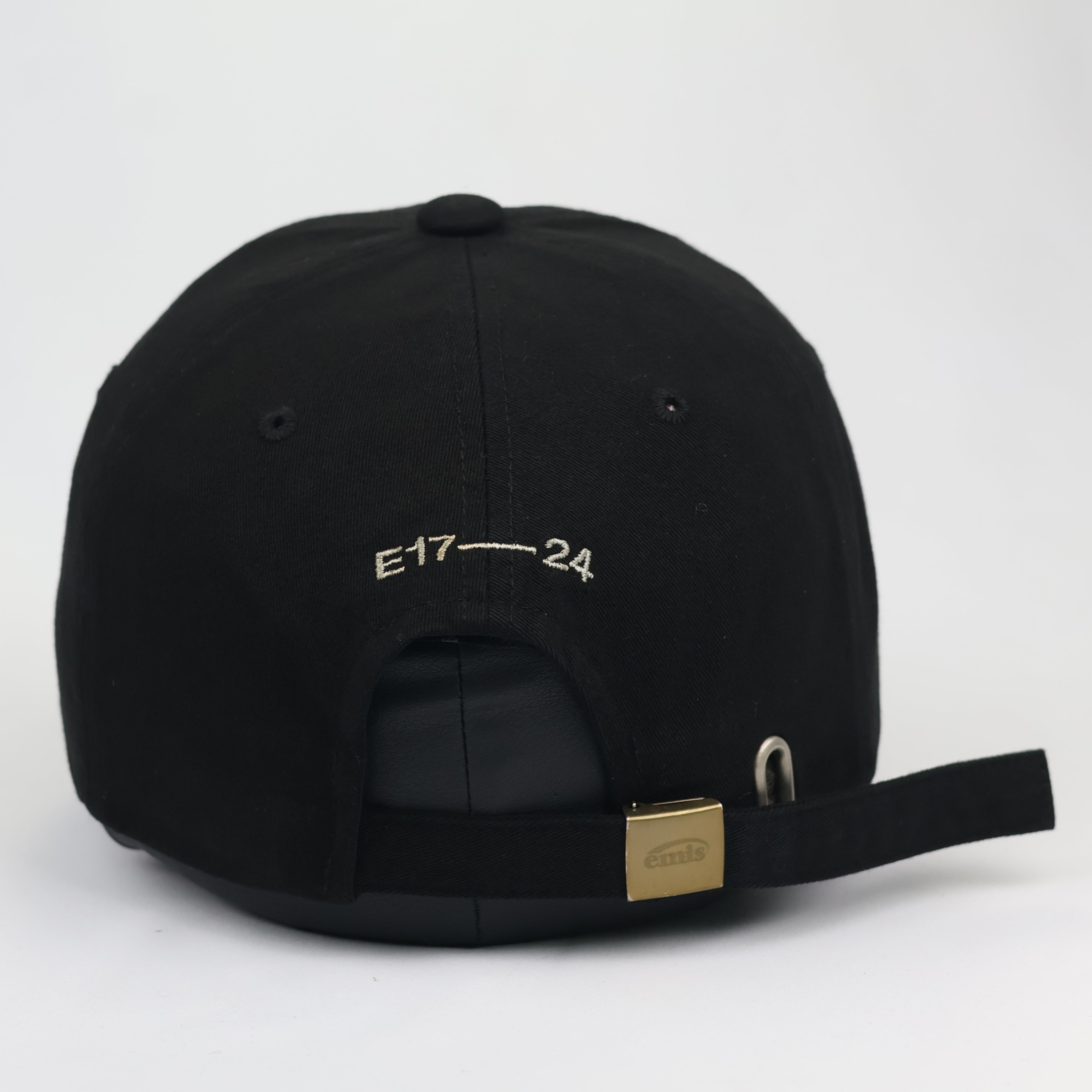Original EMIS Korea Black Cotton Cap - Vintage Streetwear Style