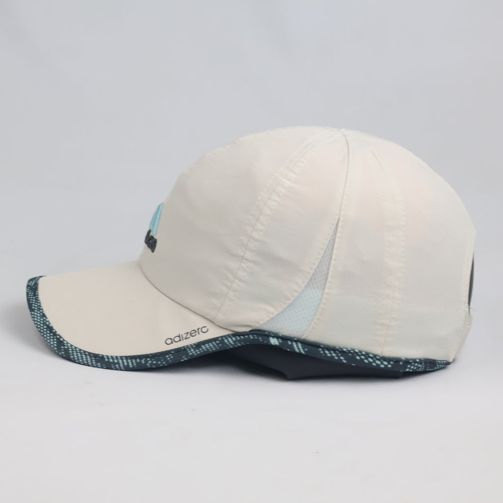 Thrifted Adidas Adizero Off-White & Teal Patterned Running Cap