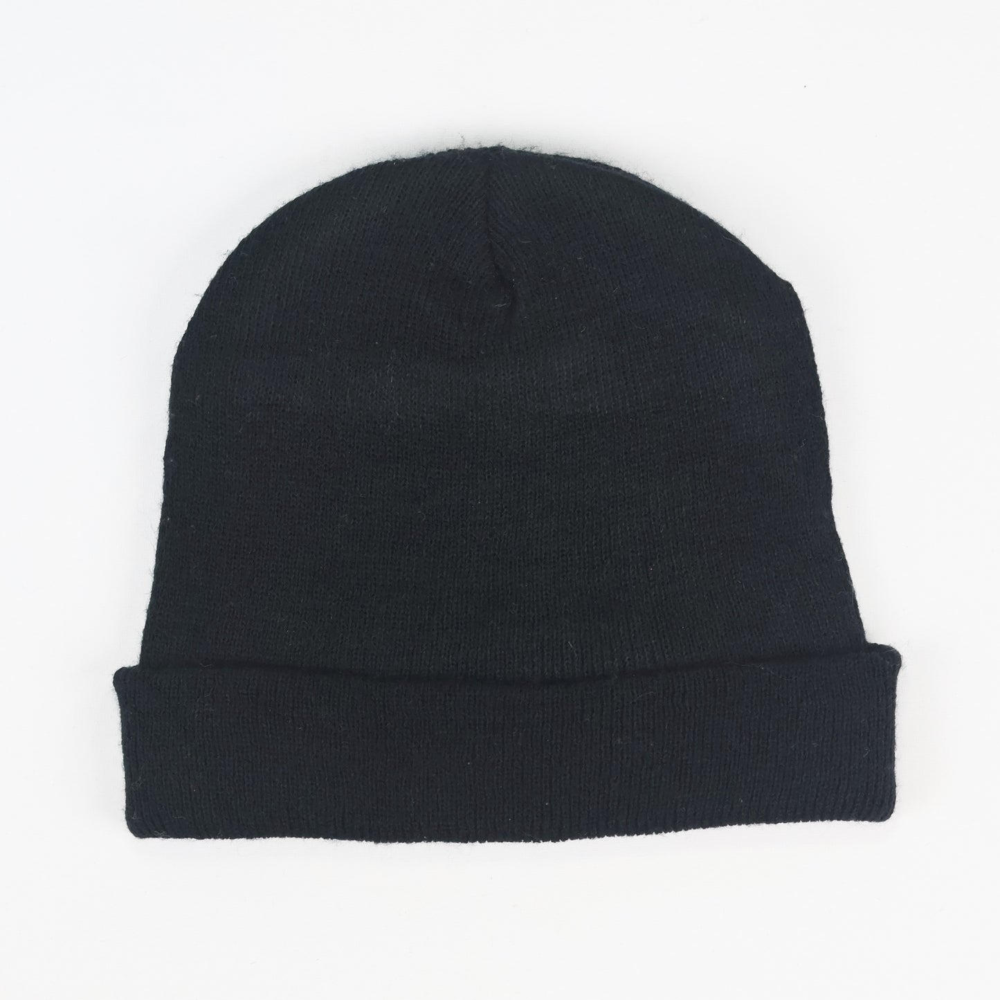 Unisex Black Thermal Insulated Thrifted Winter Cap - Warm Acrylic Knit Beanie