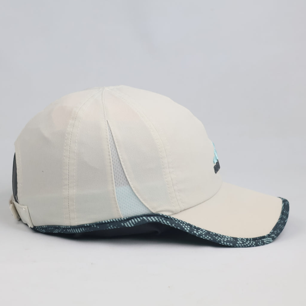 Thrifted Adidas Adizero Off-White & Teal Patterned Running Cap